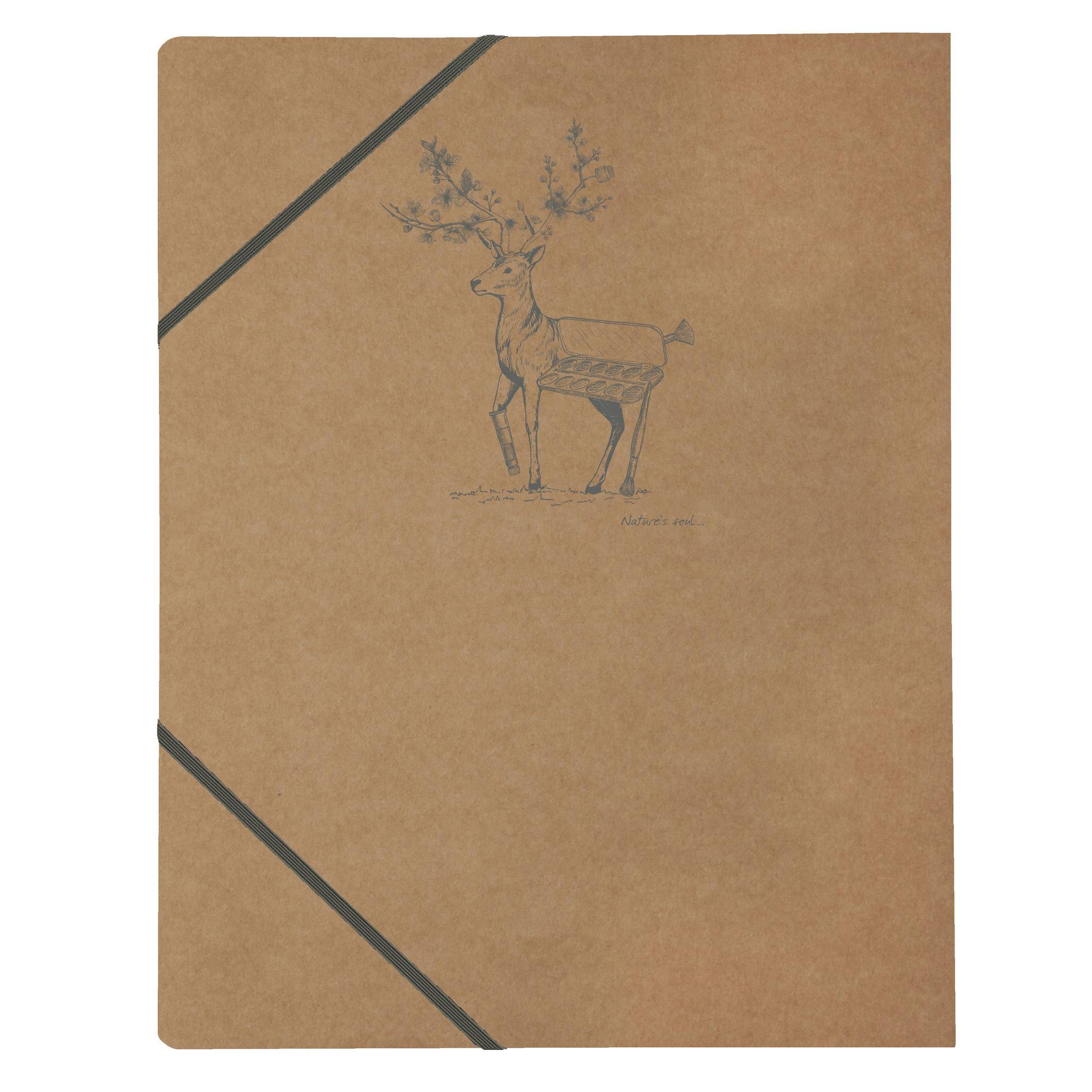 Clairefontaine 5x braune Sammelmappe 24x32cm, Motive sortiert Braun 103514C