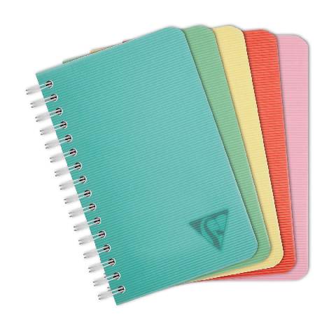 Clairefontaine 10x Spiralbuch 9,5x14 cm, 50 Bl kariert 90g, PP Sortiert 327425C