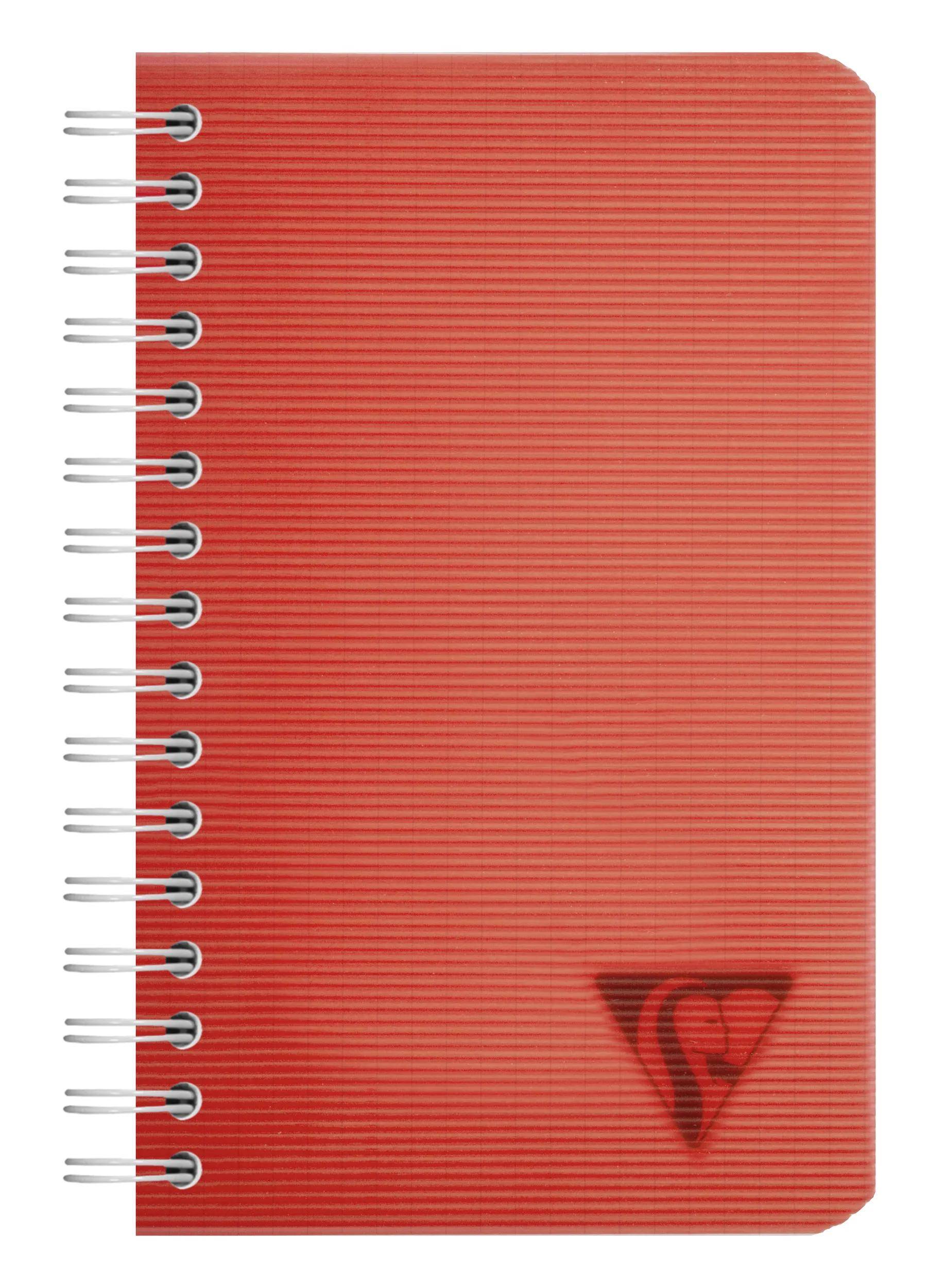 Clairefontaine 10x Spiralbuch 9,5x14 cm, 50 Bl kariert 90g, PP Sortiert 327425C