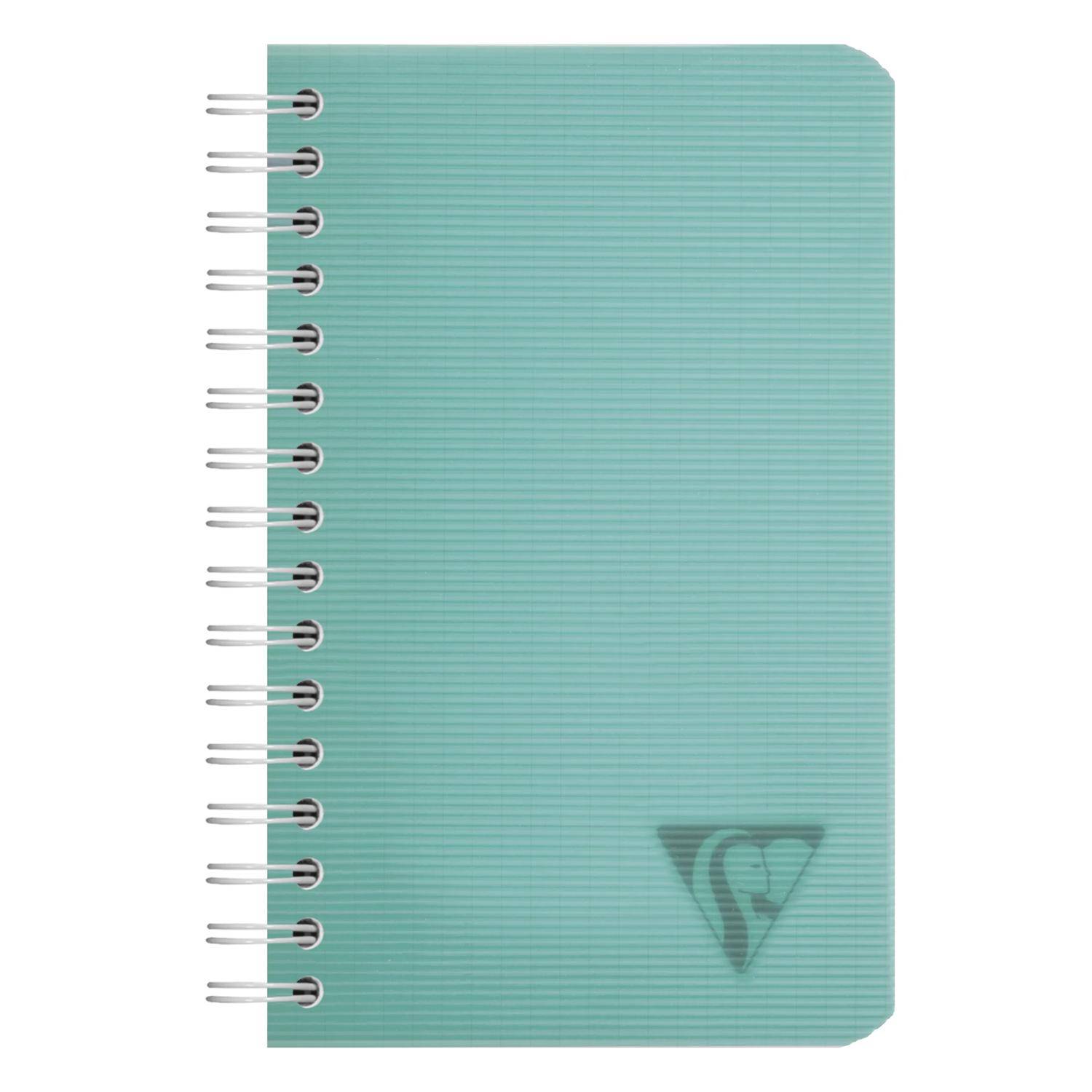 Clairefontaine 10x Spiralbuch 9,5x14 cm, 50 Bl kariert 90g, PP Sortiert 327425C