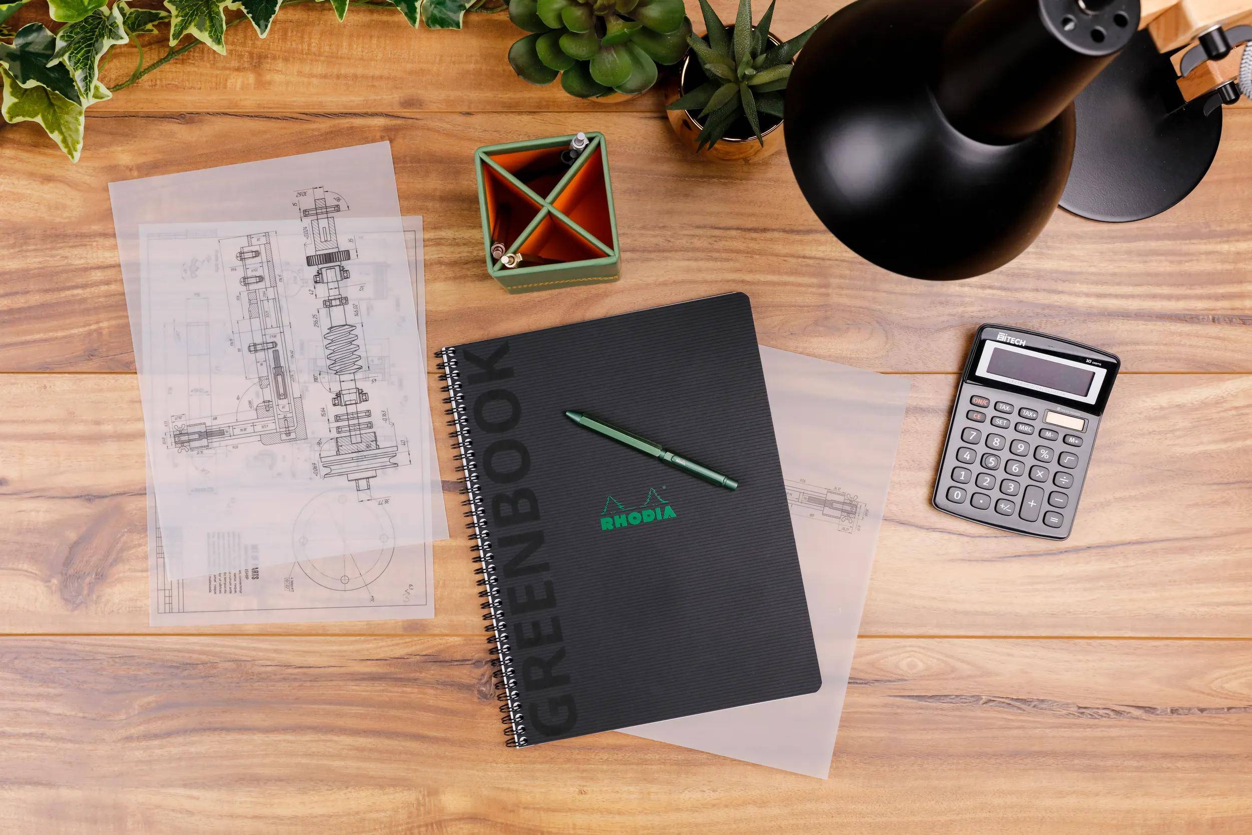 Rhodia 5x Notizbuch A4+ 350 g/m2, 80 Bl liniert gelocht, 90 g/m2 Schwarz 119933C