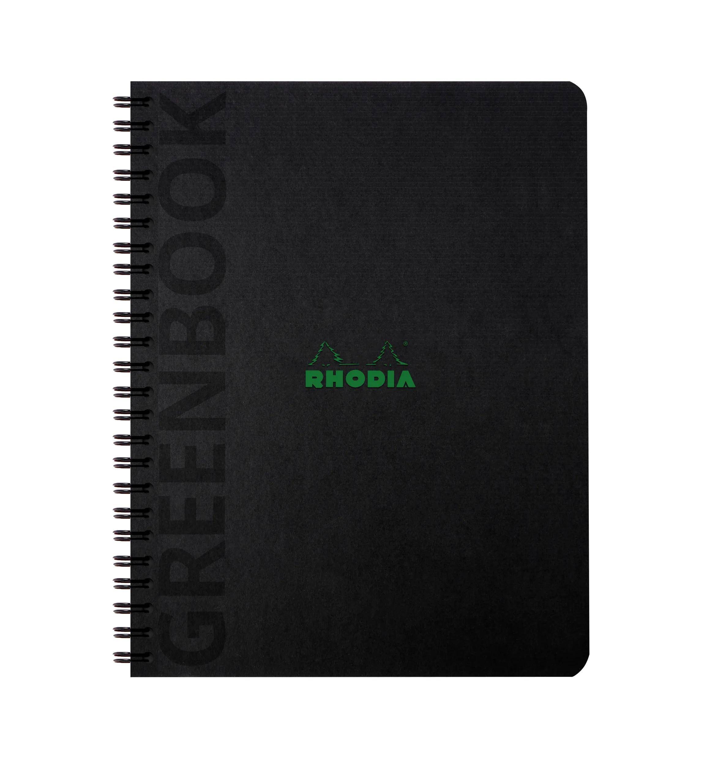 Rhodia 5x Notizbuch A5+ 350 g/m2, 80 Bl kariert, gelocht Schwarz 119934C