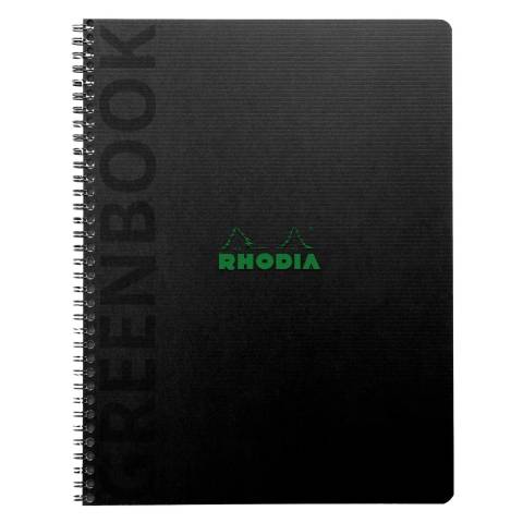 Rhodia 5x Notizbuch A5+ 350 g/m2, 80 Bl kariert, gelocht Schwarz 119934C