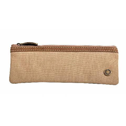 Clairefontaine 8x großes Schlampermäppchen Leder, rund 22xØ8 cm Antikrosa 77022C