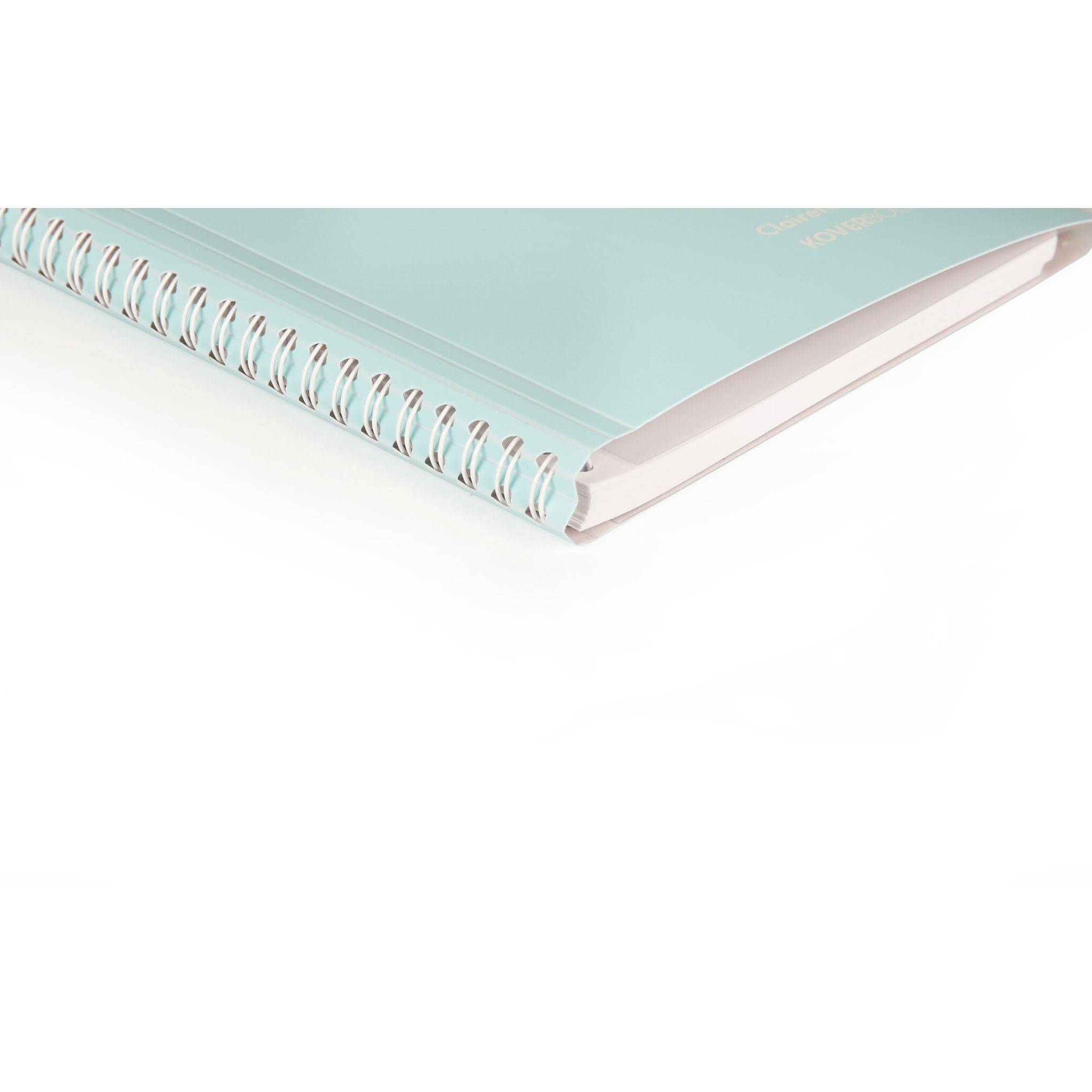 Clairefontaine 5x Spiralblock A4, 80 Blatt liniert - Puderrosa/Minze 376778C