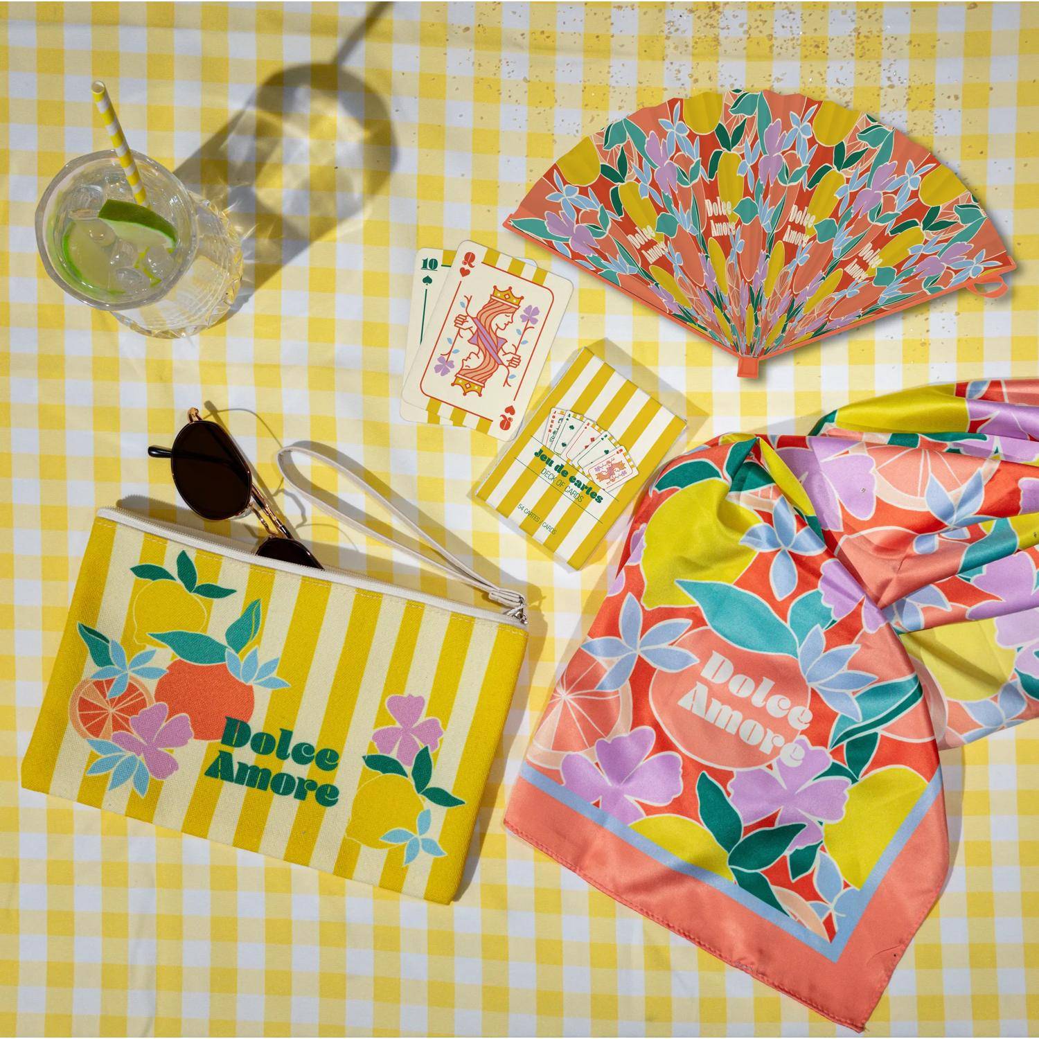 Clairefontaine 4x Dolce Amore, Satinschal 70 x 70 cm 116288C