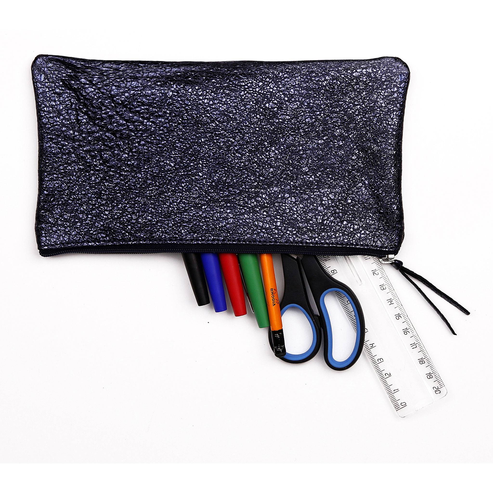 Clairefontaine 4x flaches Schlampermäppchen 11x22cm Lazer blau 410014C