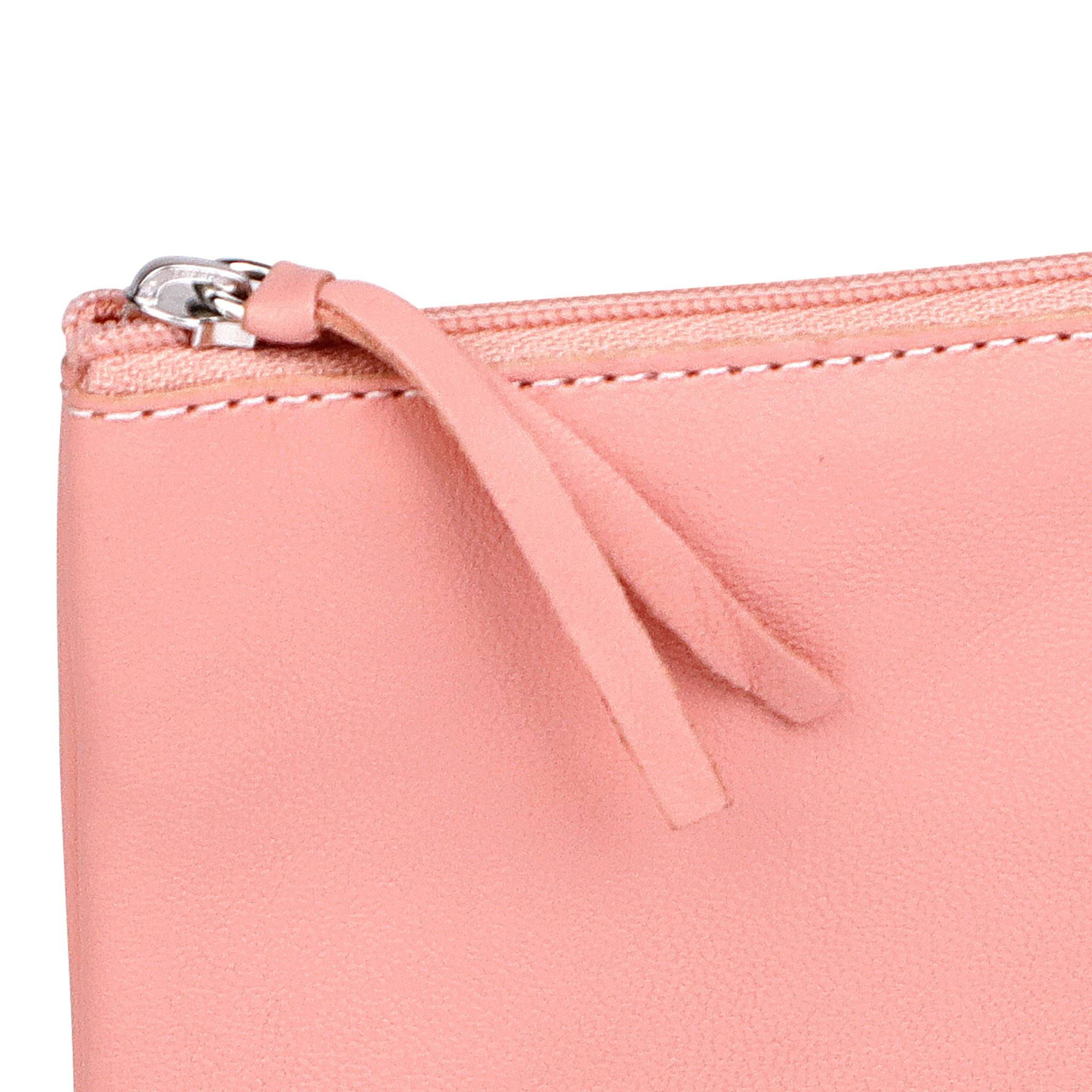 Clairefontaine 4x Flaches Schlampermäppchen Leder 22x11cm koralle 410147C