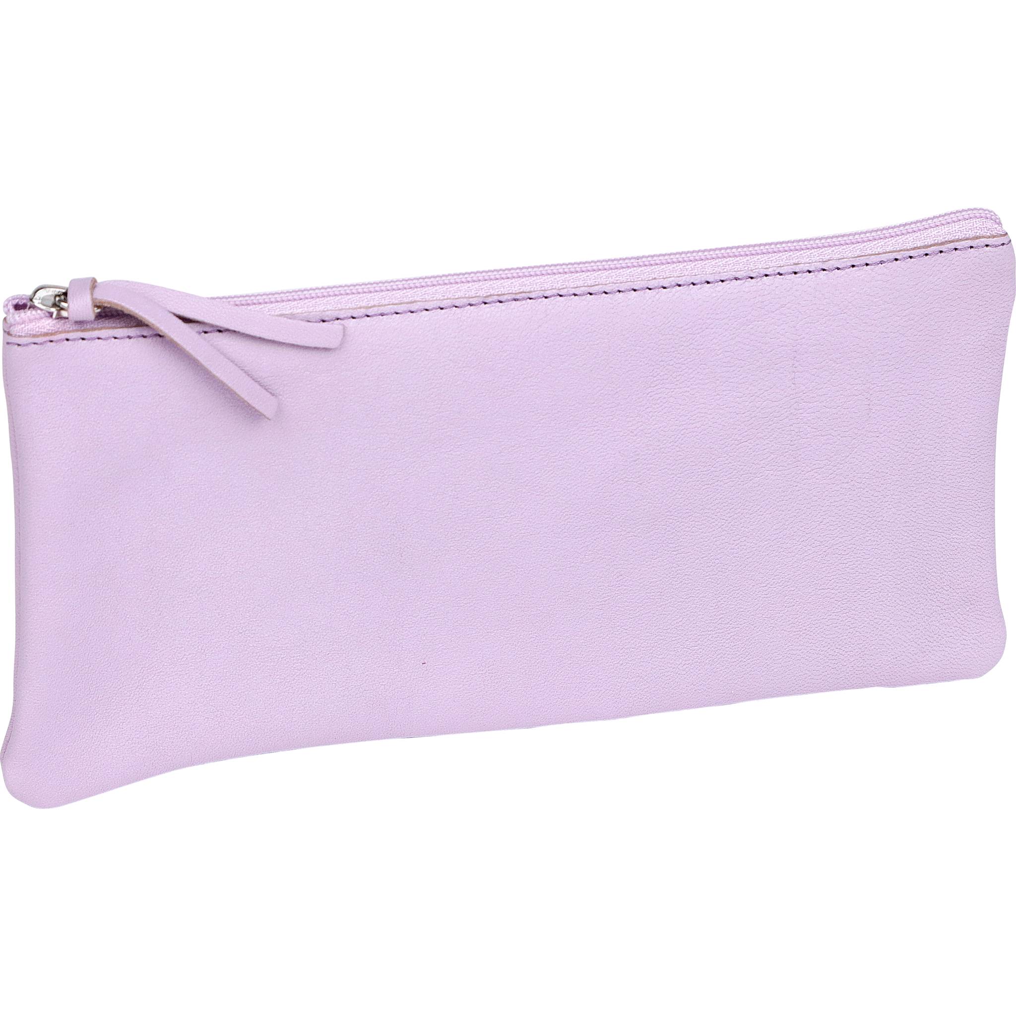 Clairefontaine 4x Flaches Schlampermäppchen gefärbtes Leder 22x11cm lila 410146C