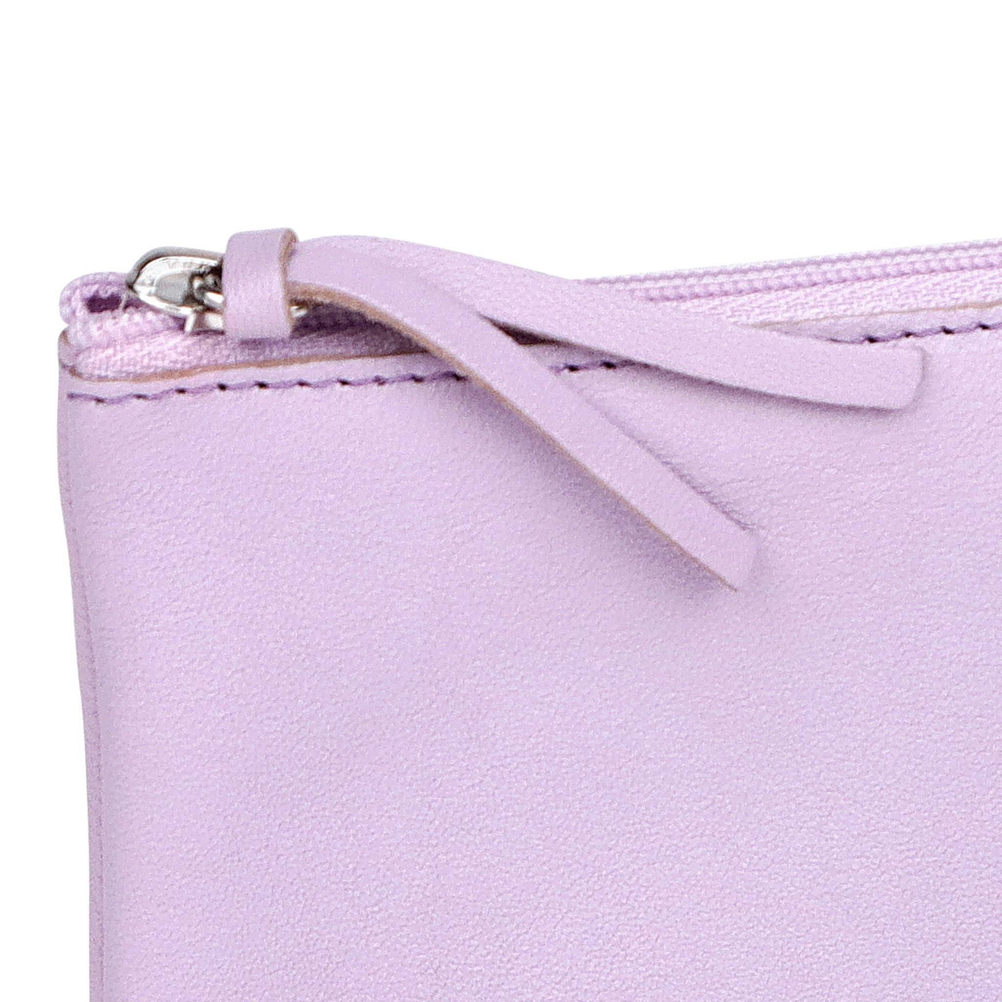 Clairefontaine 4x Flaches Schlampermäppchen gefärbtes Leder 22x11cm lila 410146C