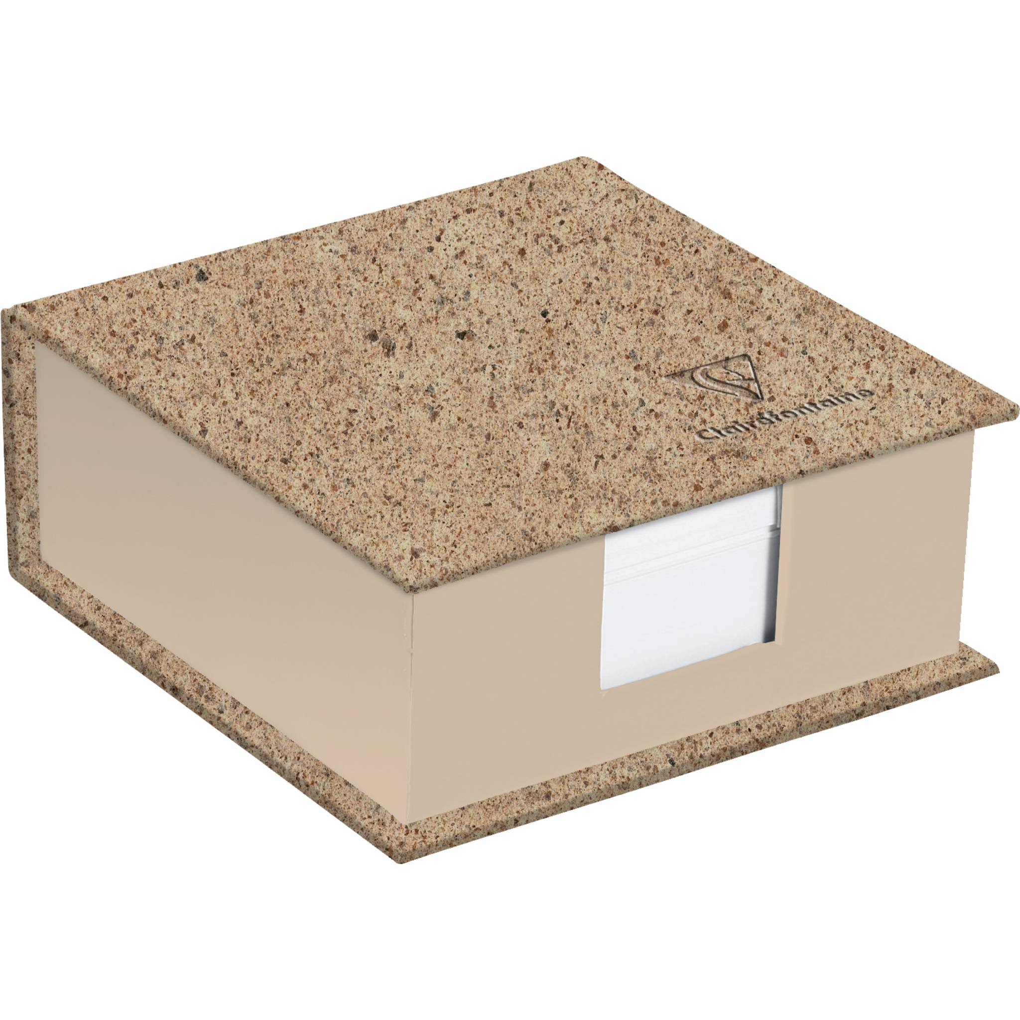 Clairefontaine 4x Memoblock 11x11x5cm 320 Blatt blanko, Kakao Kakao 83530C