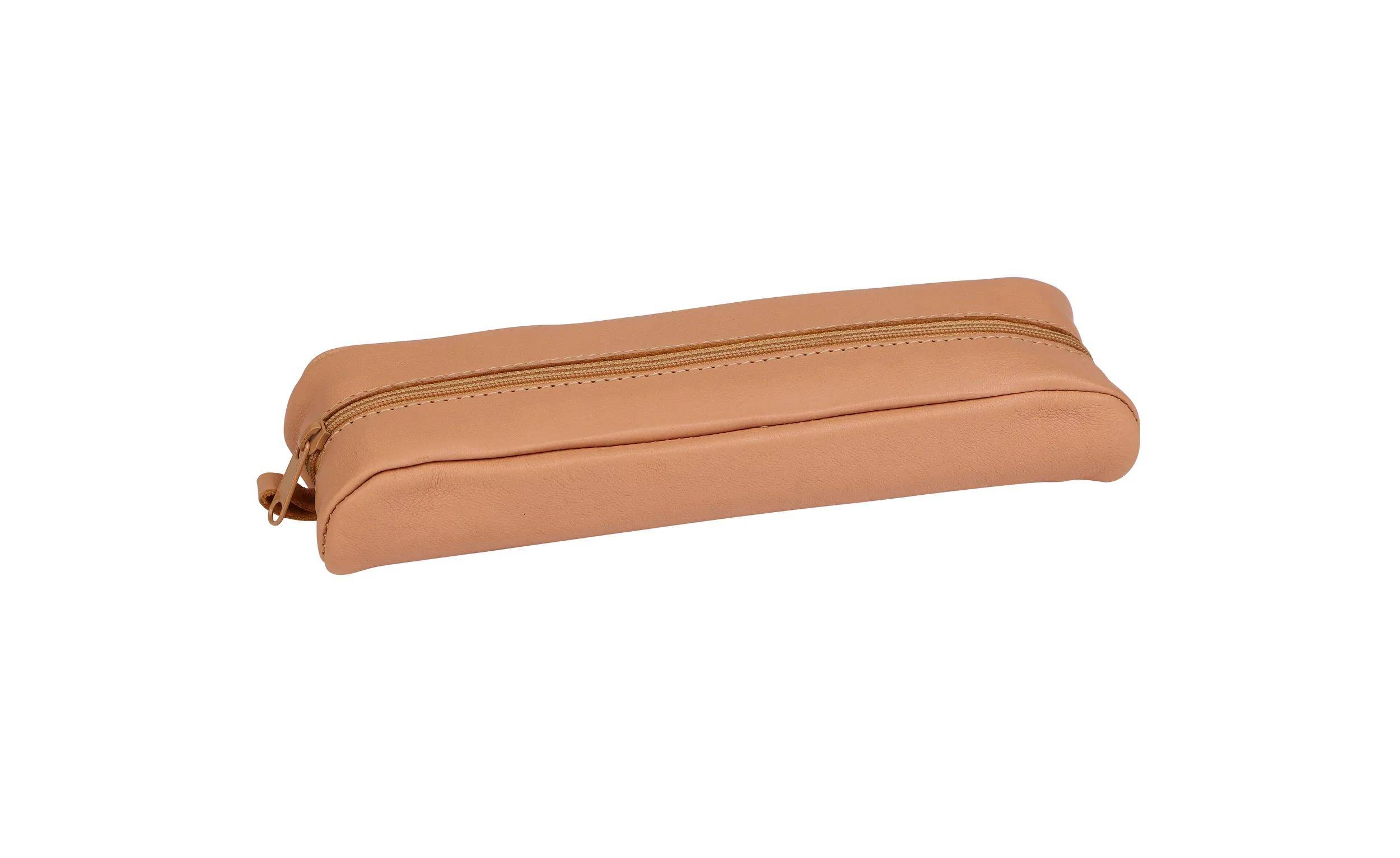 Clairefontaine 6x Schlampermäppchen aus Leder Naturton 22x5x3cm Natur 8300C