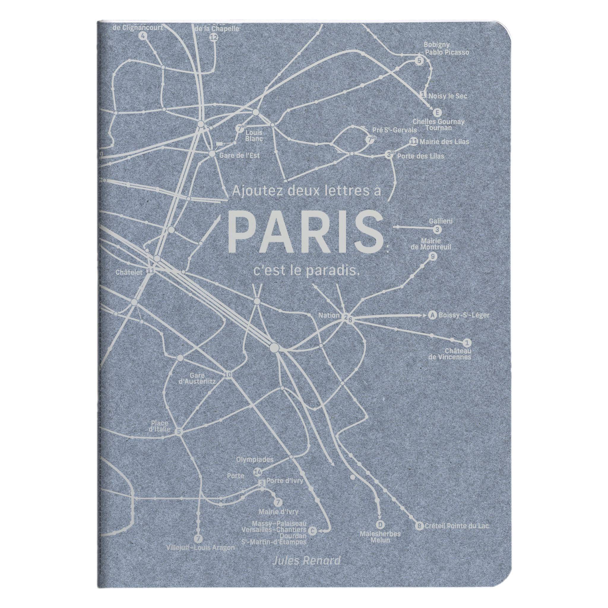 Clairefontaine 5x Notizheft, Fadenbindung A5, 48 Blatt liniert Jeansblau 83533C
