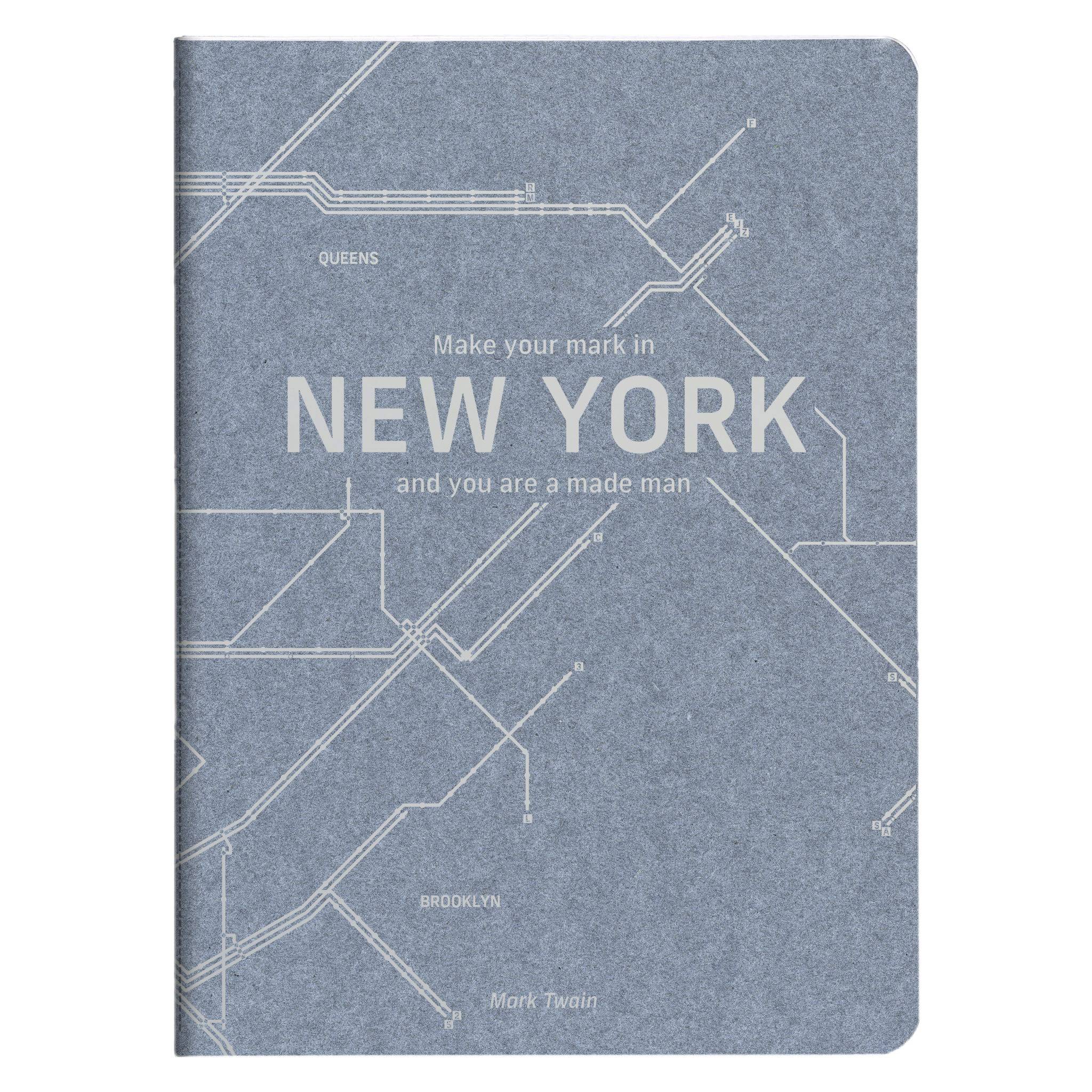 Clairefontaine 5x Notizheft, Fadenbindung A5, 48 Blatt liniert Jeansblau 83533C