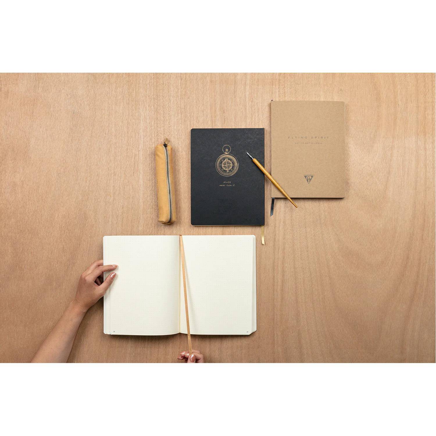 Clairefontaine 5x journal 19x25 cm, 96 Bl, dot/kariert, Schwarz 102746C