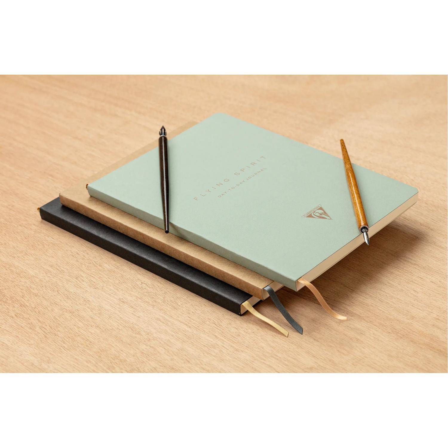 Clairefontaine 5x Journal 19x25 cm, 96 Bl, dot, sortiert Graugrün 107746C