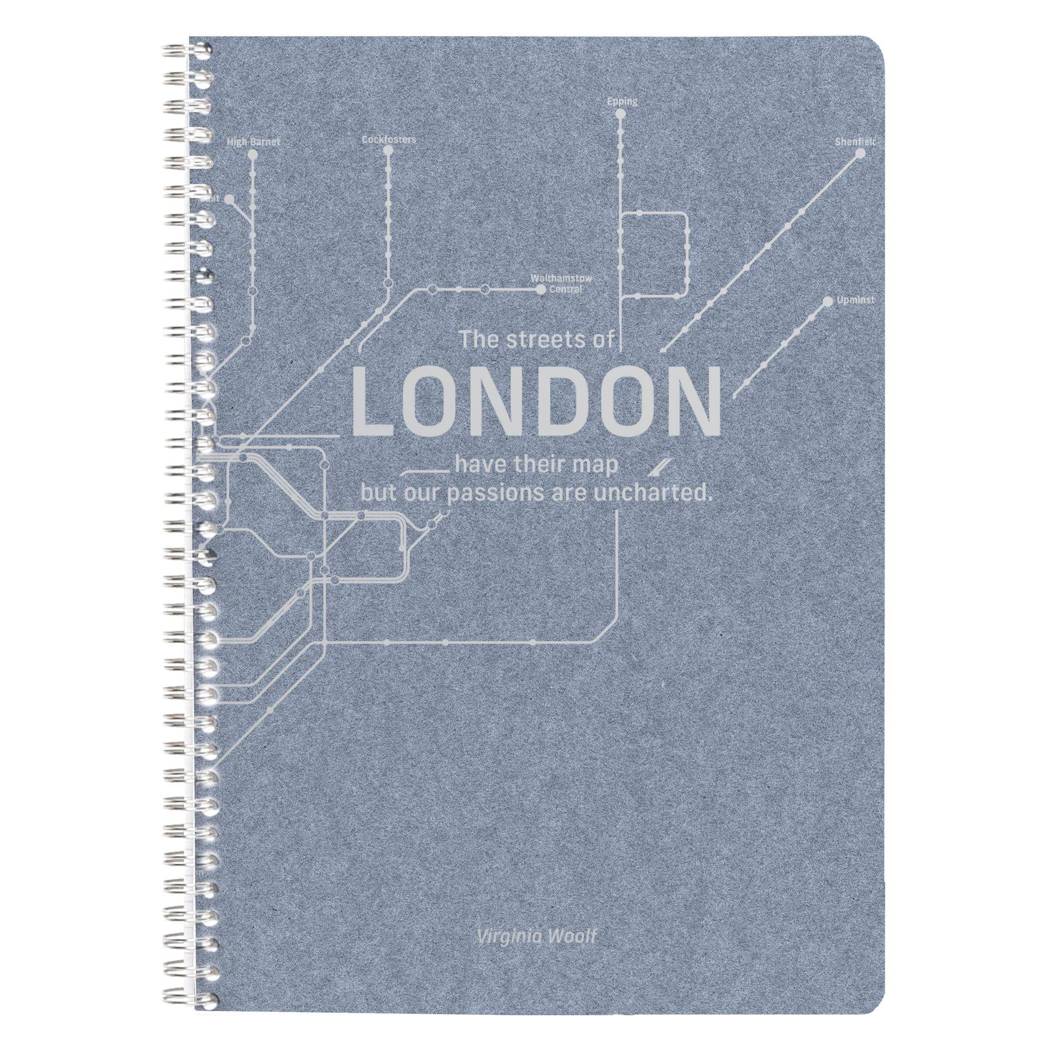 Clairefontaine 5x Notizheft A4, 74 Blatt liniert mit Rand, Jeansblau 83535C