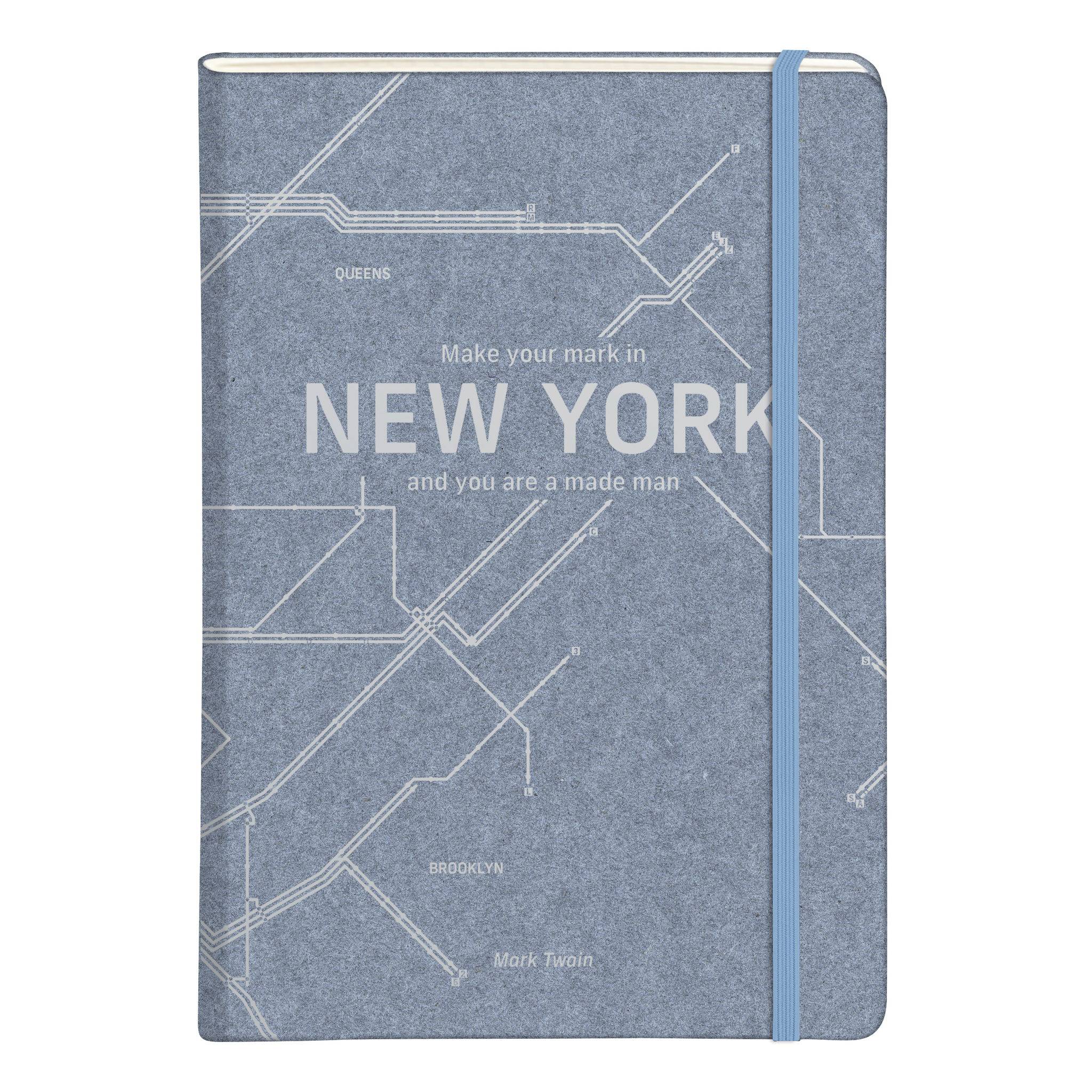 Clairefontaine 5x Notizbuch, festem Einband A5 48 Blatt liniert Jeansblau 83537C