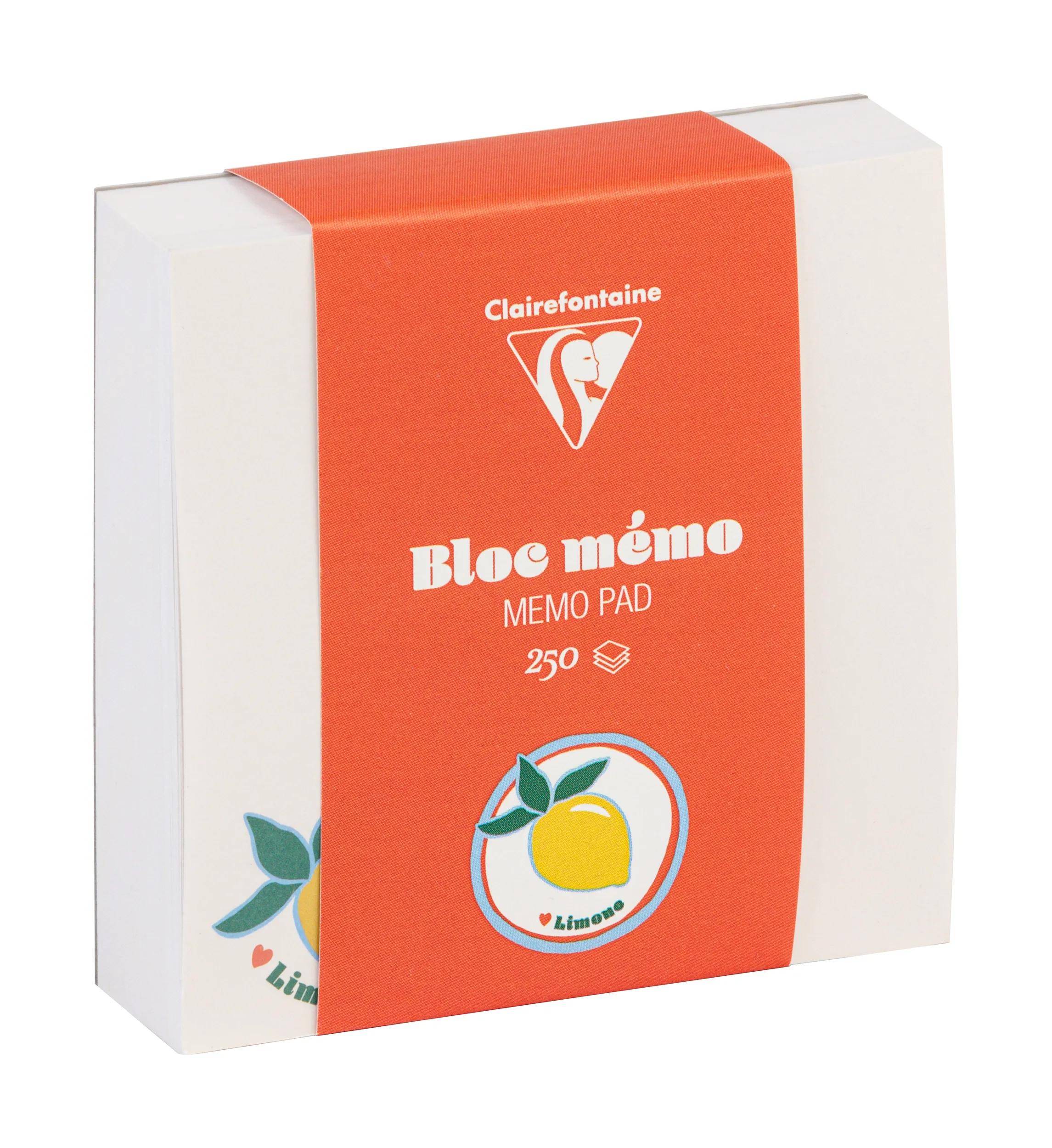 Clairefontaine 4x Memoblock, 250 bedruckte Blätter, 9,8x9,8 cm 116271C