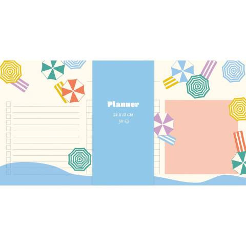 Clairefontaine 5x Dolce Amore, Miniplaner 24x12 cm, 50 bedruckte Blätter 116272C