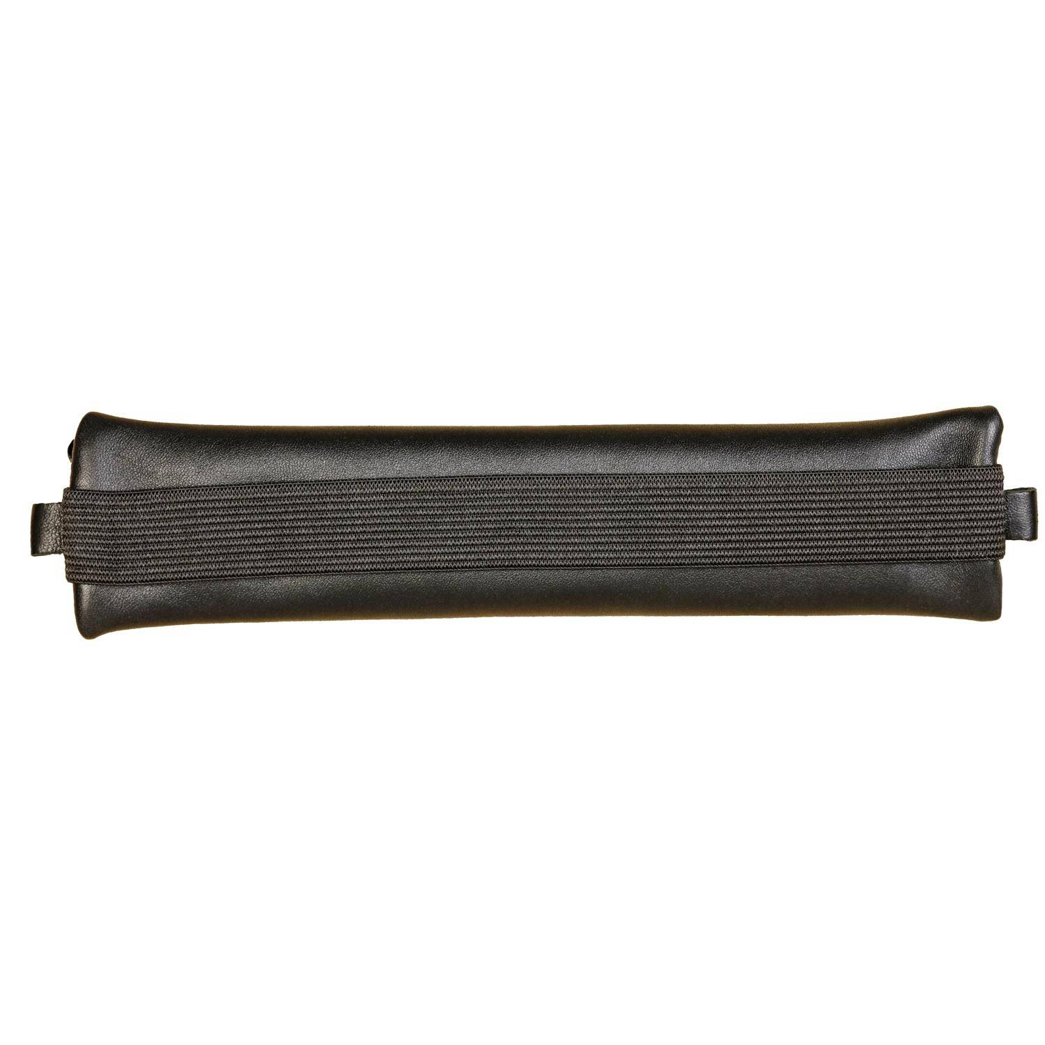 Clairefontaine 5x Schlampermäppchen Leder Notizbuch, 20x4,5 cm Schwarz 77037C