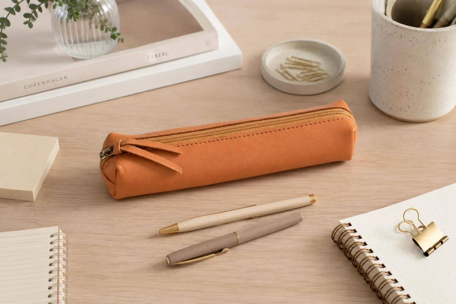 Clairefontaine 4x Schlampermäppchen SLIM 4x2,5x19,5cm Natur 410000C