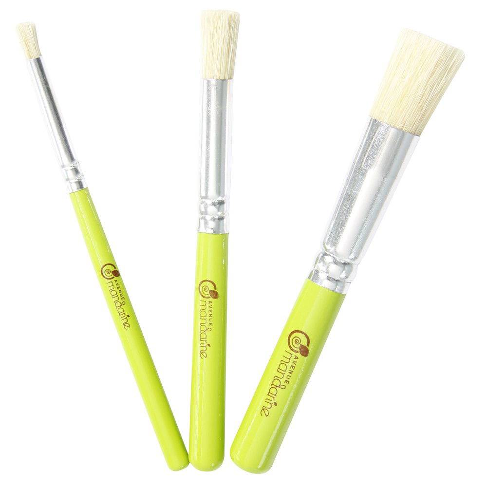 Avenue Mandarine 3x Set mit 3 Schablonierpinseln - Grün 42462MD
