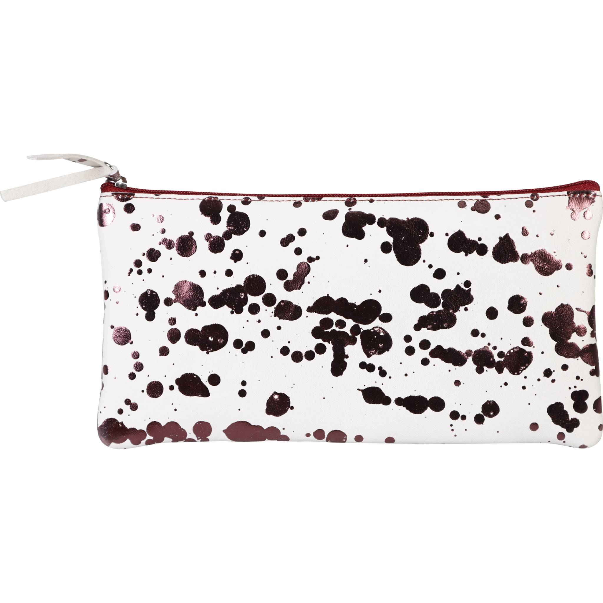 Clairefontaine 4x Flaches Schlampermäppchen Leder 22x11cm kirsche 410113C