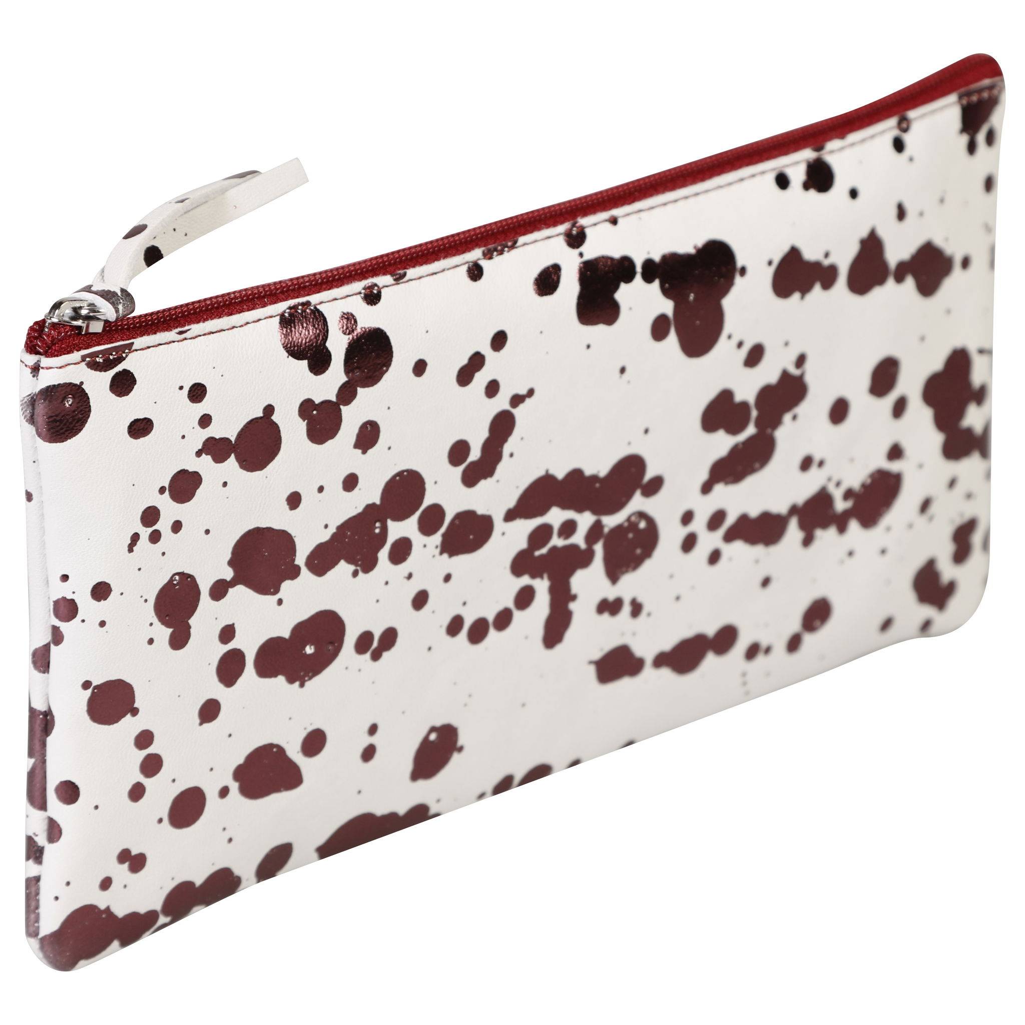 Clairefontaine 4x Flaches Schlampermäppchen Leder 22x11cm kirsche 410113C