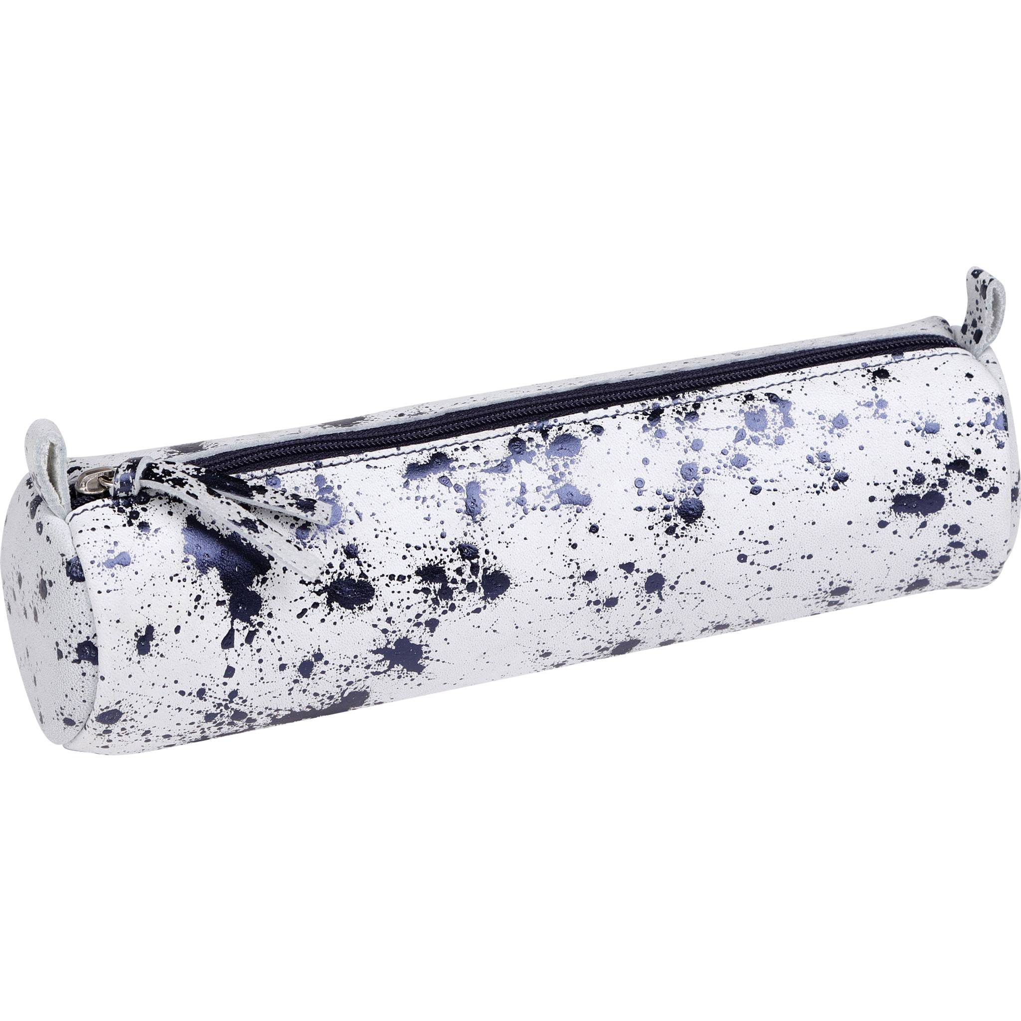 Clairefontaine 4x Schlampermäppchen Wildleder Ø5,5x22cm dunkelblau 410112C