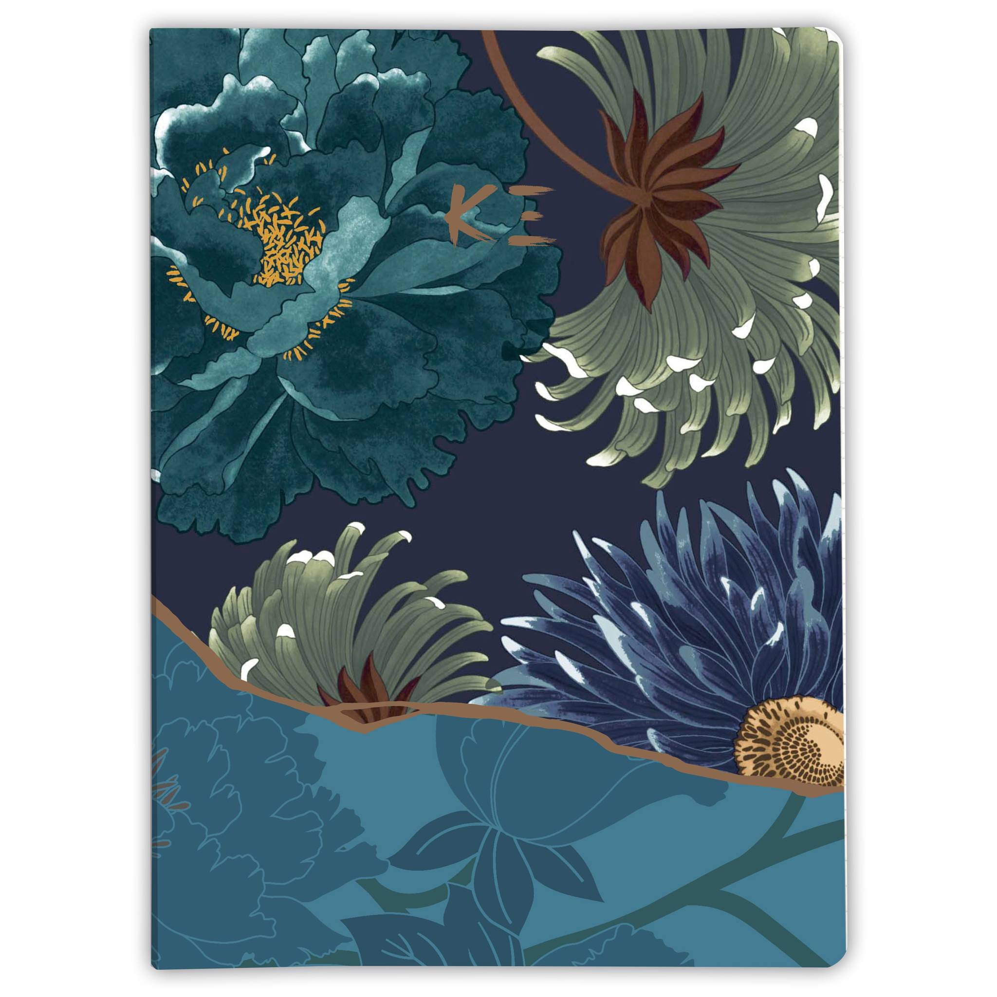 Clairefontaine 4x K3 blue, Spiralbuch A5 74 Blatt liniert - Mehrfarbig 115904C