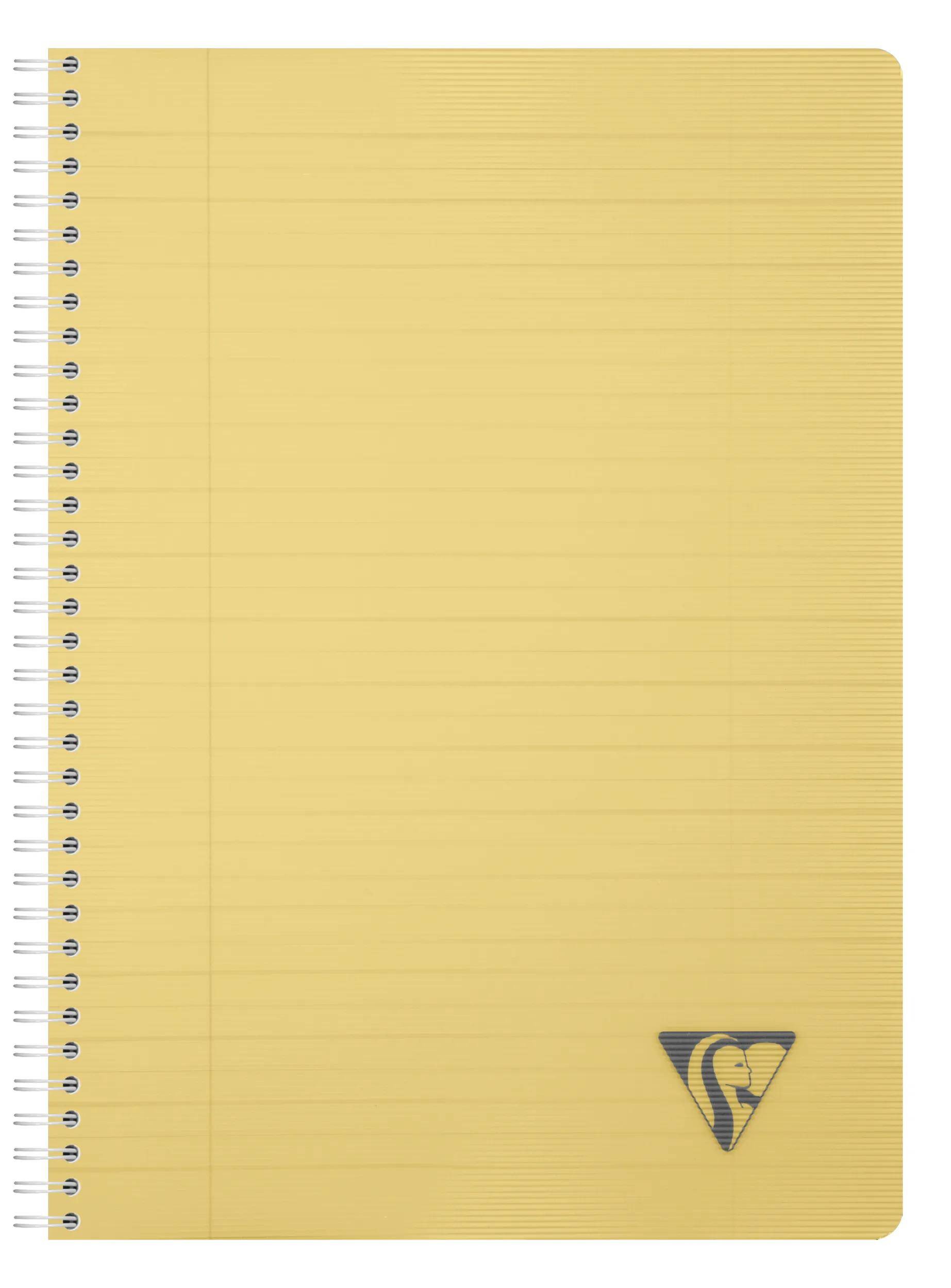 Clairefontaine 5x Spiralbuch A4, 90 Bl liniert 90g, Einband PP Sortiert 327146C