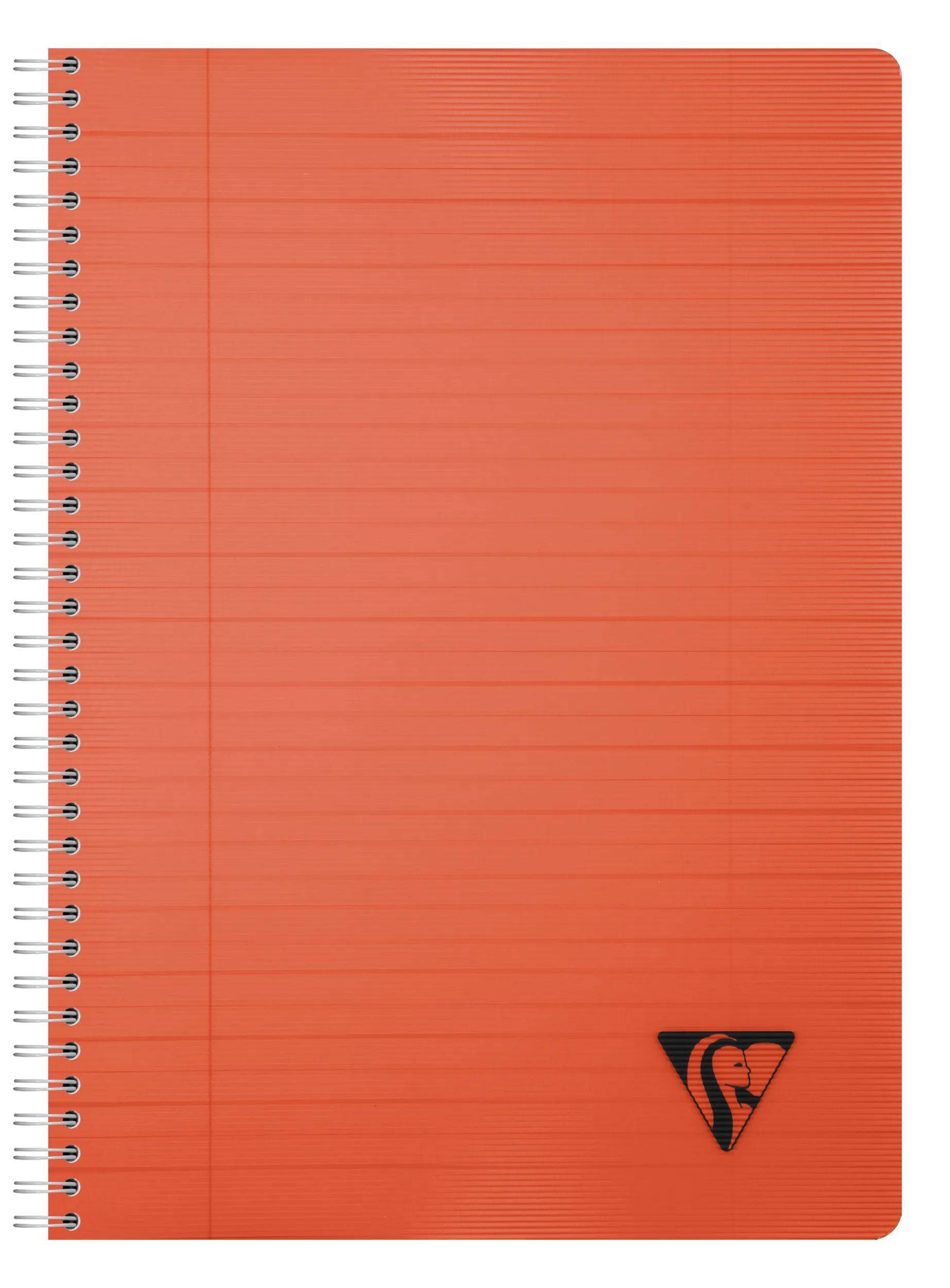 Clairefontaine 5x Spiralbuch A4, 90 Bl liniert 90g, Einband PP Sortiert 327146C