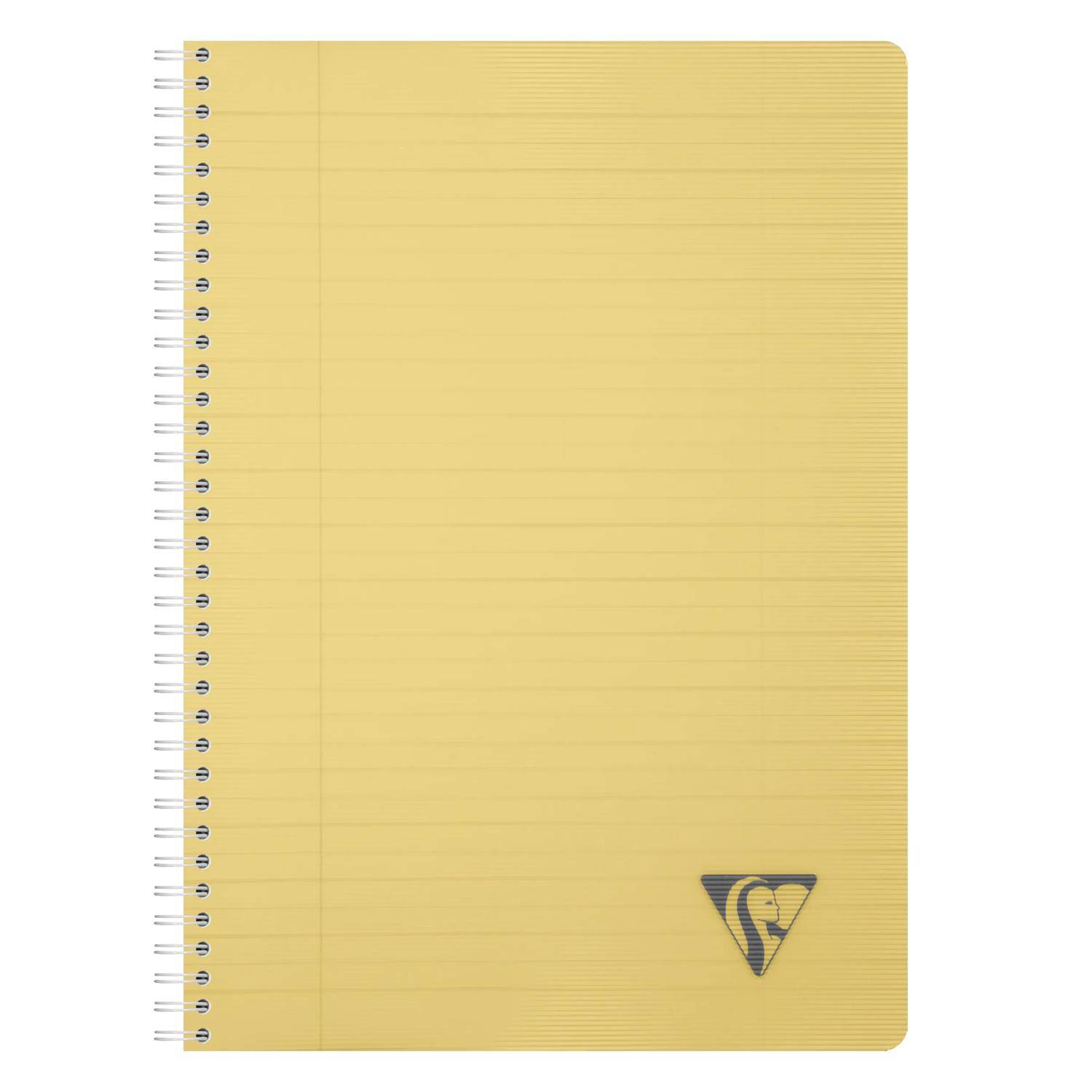 Clairefontaine 5x Spiralbuch A4, 90 Bl liniert 90g, Einband PP Sortiert 327146C
