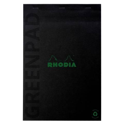 Rhodia 5x Block A4 Recyclingkarton 350 g/m2, Nr. 18, 70 Bl kariertSchwarz 18891C