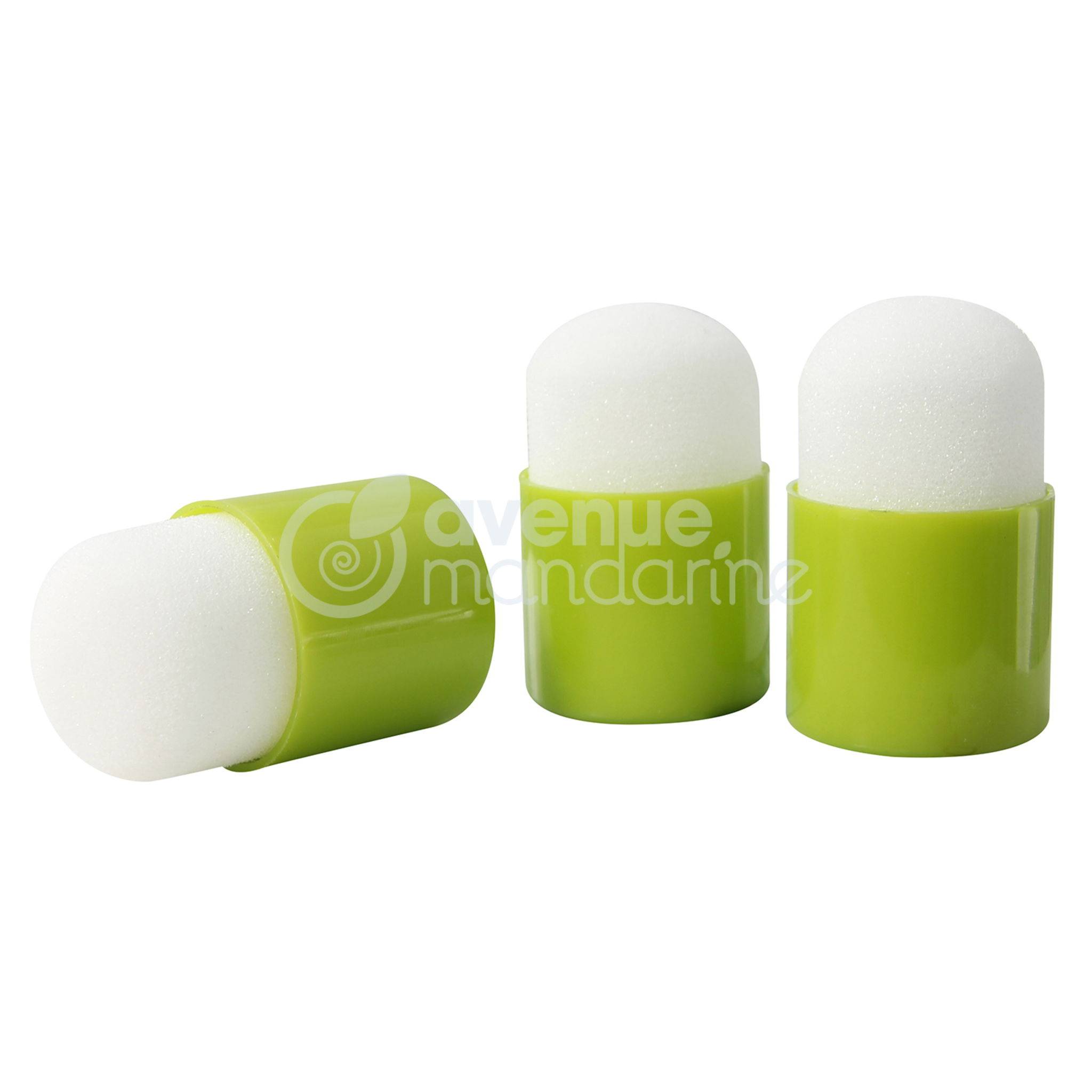 Avenue Mandarine 3x Set mit 3 Schablonier-Schwämmchen - Grün 42461MD