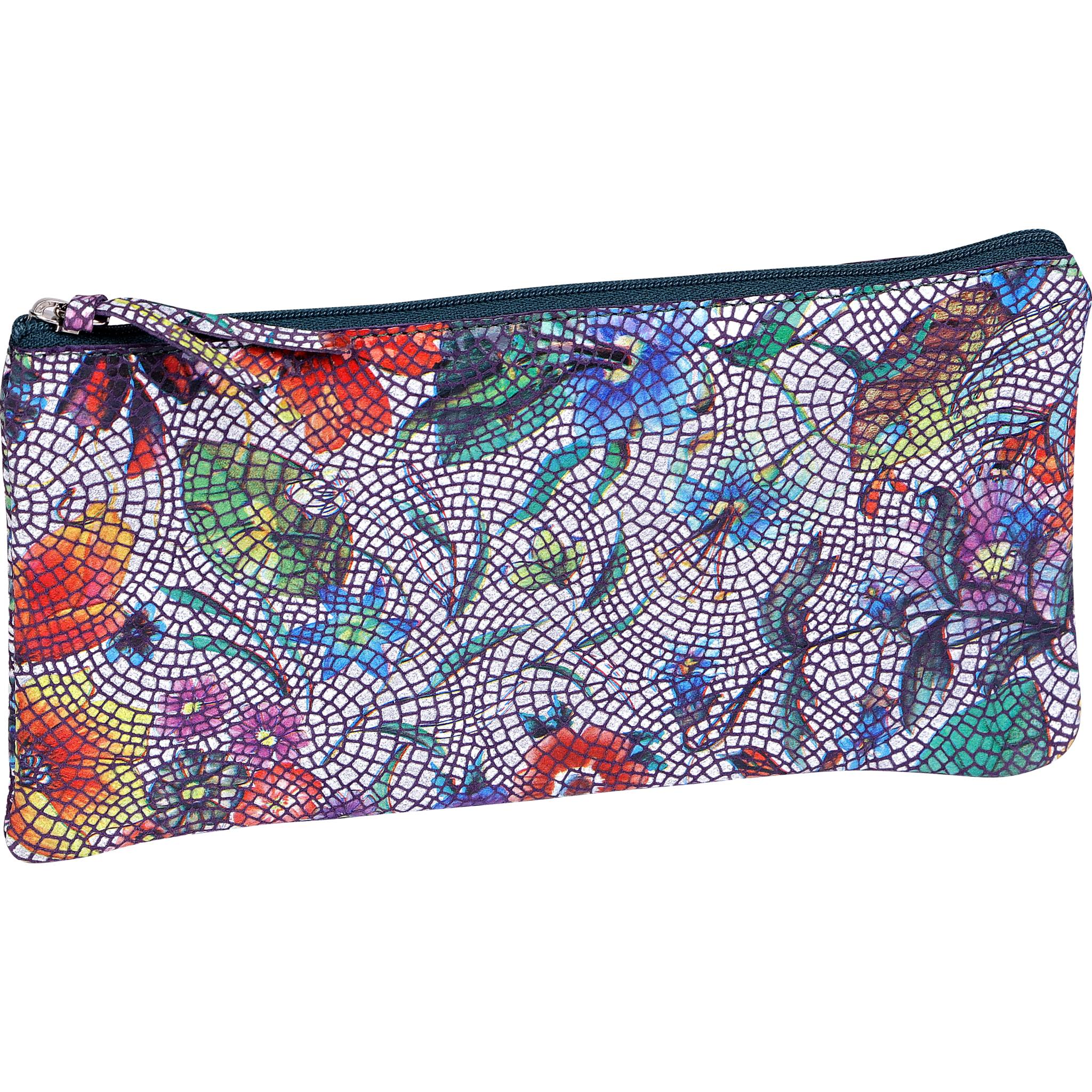 Clairefontaine 4x Flaches Schlampermäppchen Leder 22x11cm mehrfarbig 410103C