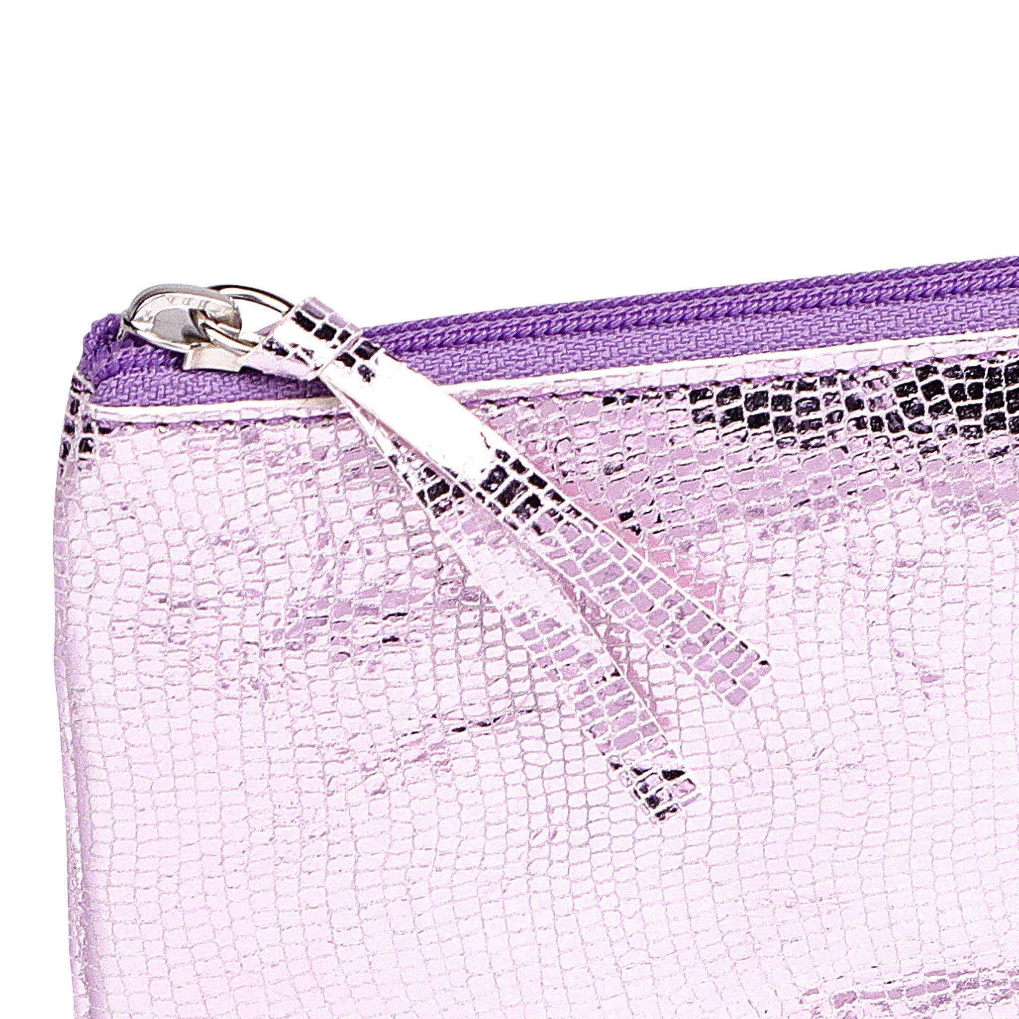 Clairefontaine 4x Céleste Flaches Schlampermäppchen Leder 22x11cm rosa 410102C