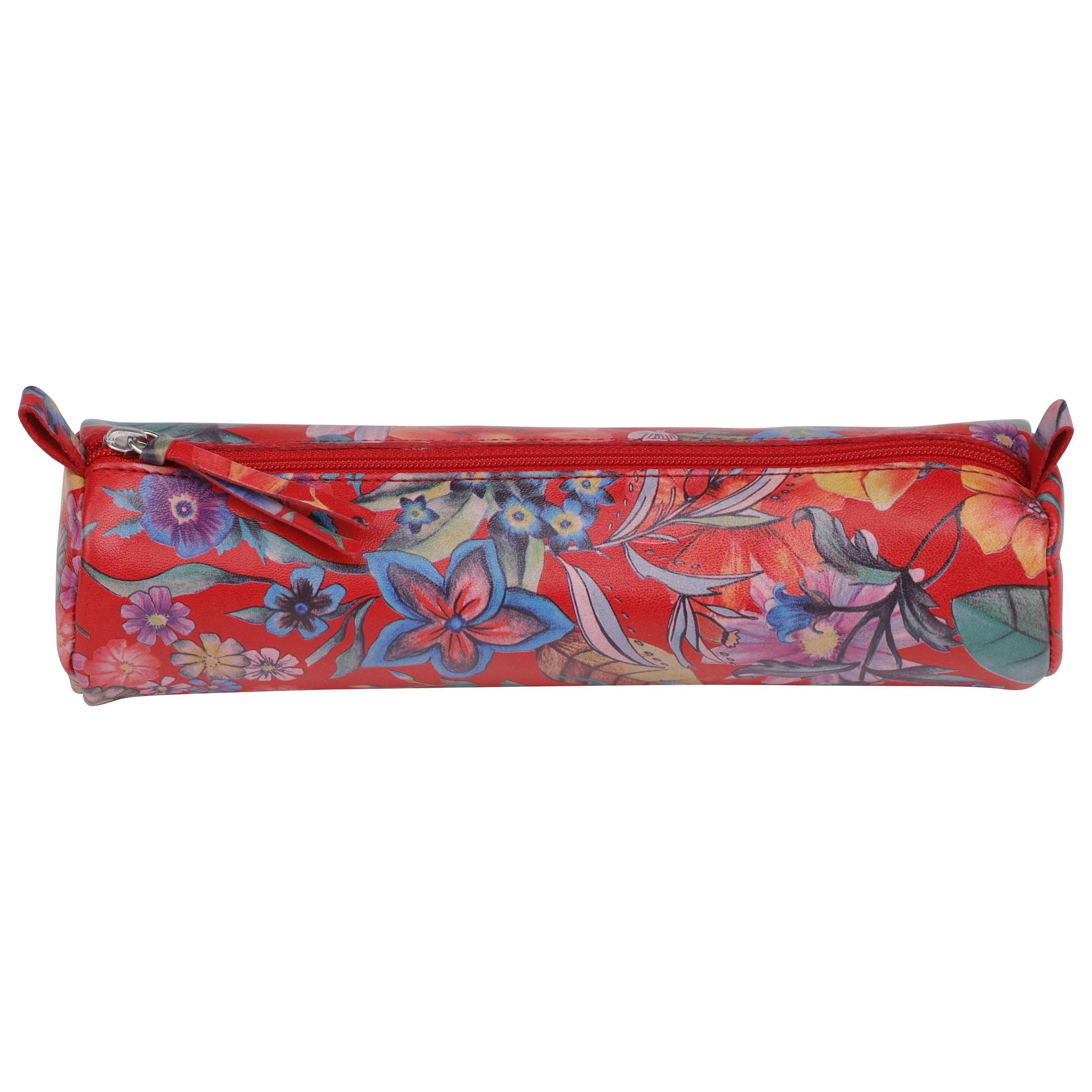 Clairefontaine 4x Céleste Schlampermäppchen Leder Ø5,5x22cm gartenrot 410108C
