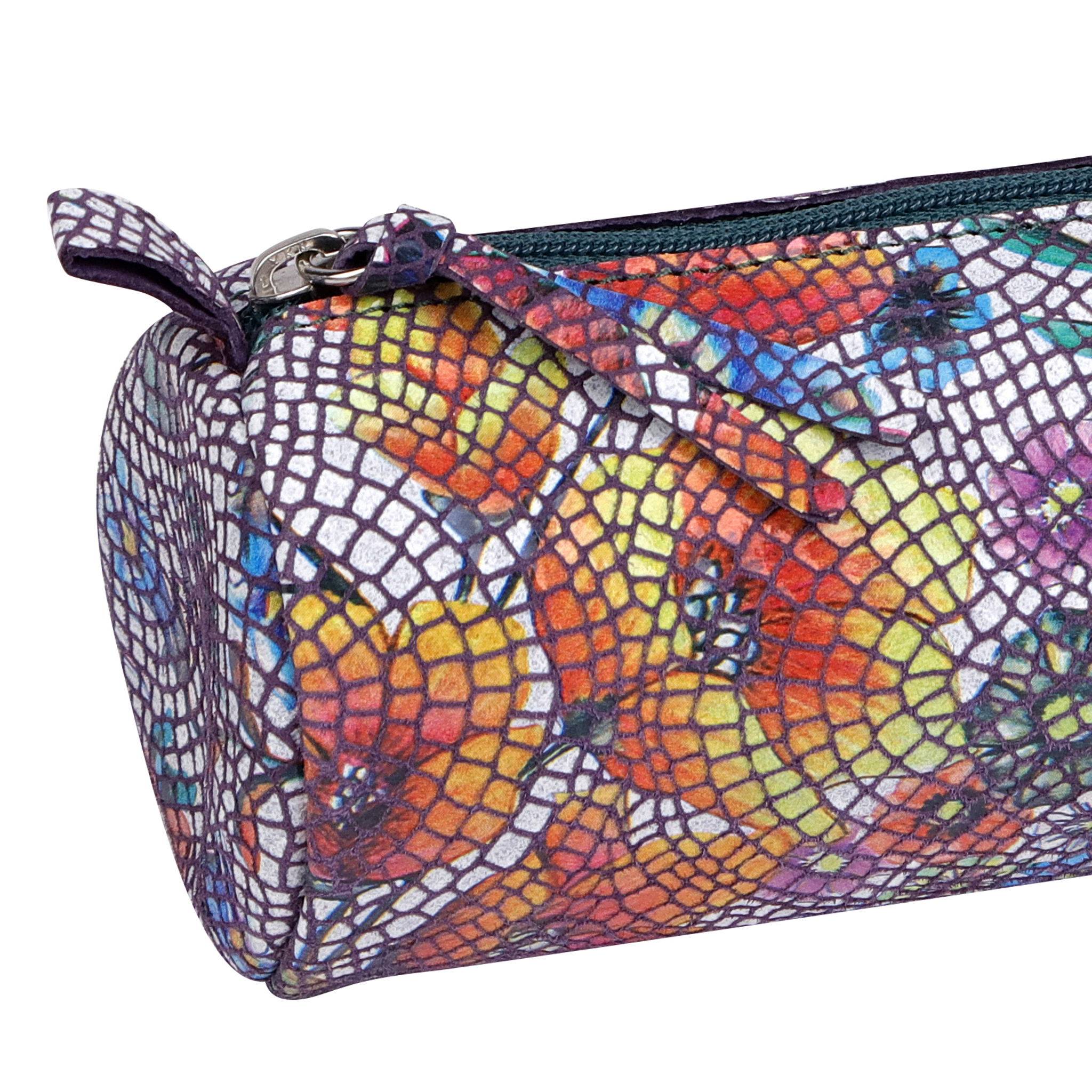 Clairefontaine 4x Céleste Schlampermäppchen Leder Ø5,5x22cm mehrfarbig 410107C