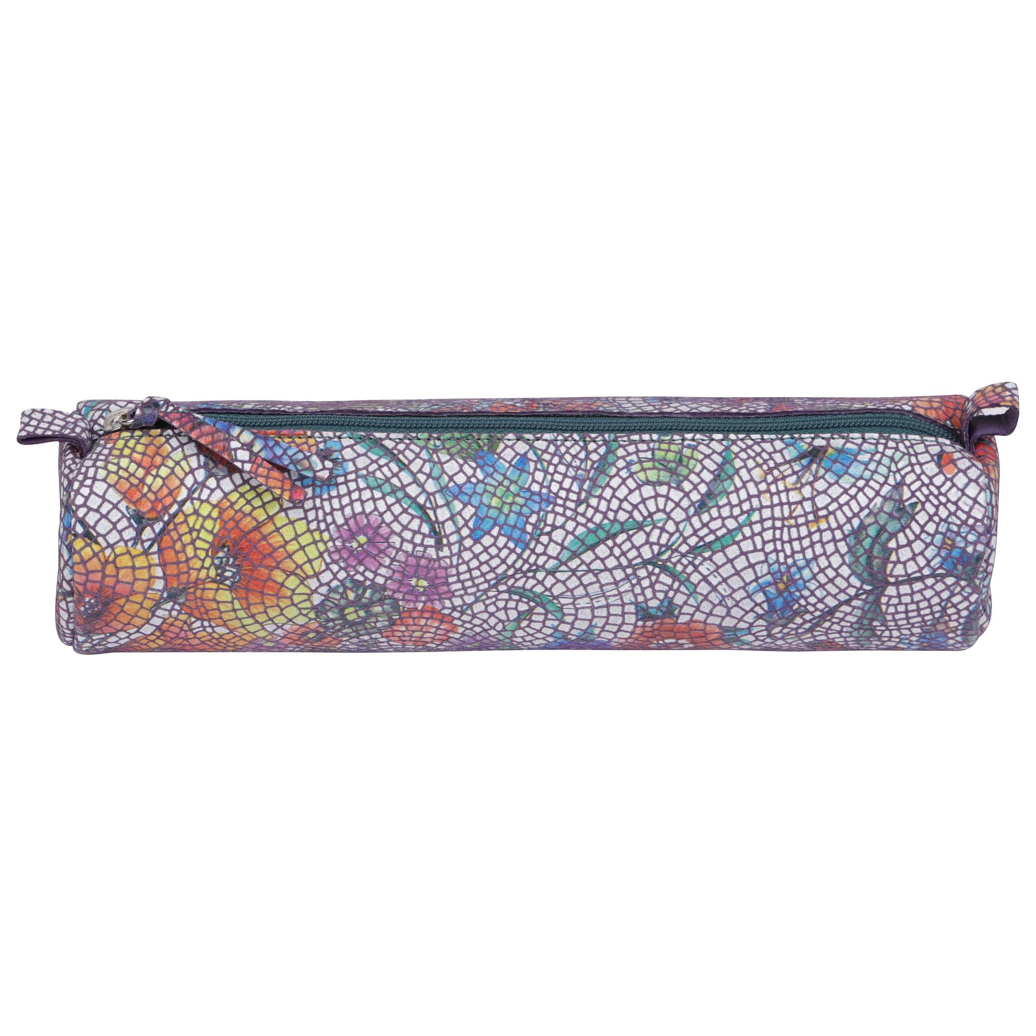 Clairefontaine 4x Céleste Schlampermäppchen Leder Ø5,5x22cm mehrfarbig 410107C