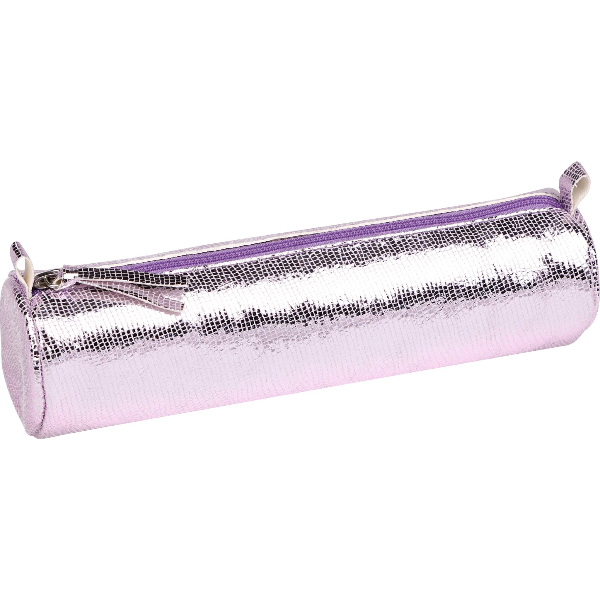 Clairefontaine 4x Céleste Schlampermäppchen Leder Ø5,5x22cm rosa 410106C