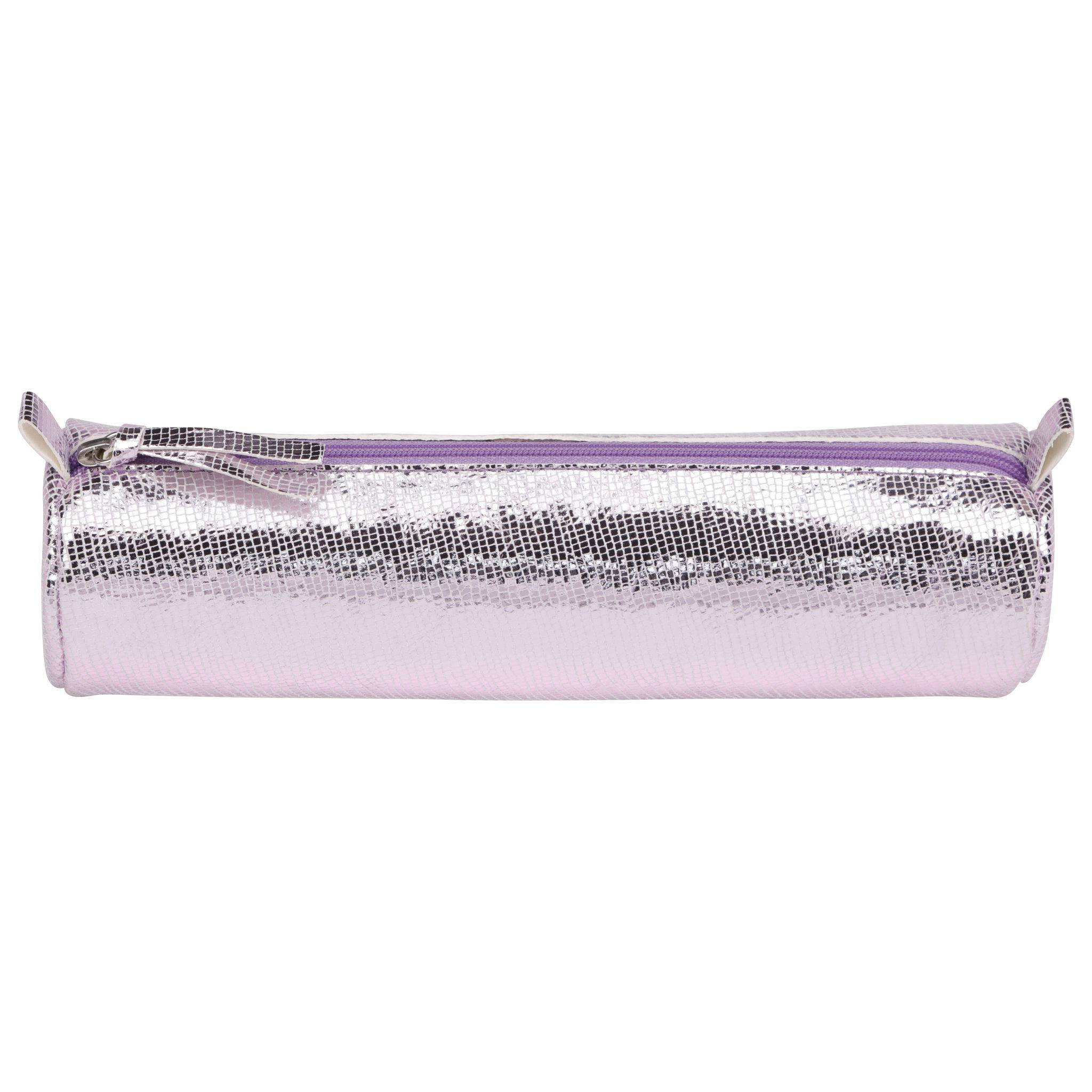 Clairefontaine 4x Céleste Schlampermäppchen Leder Ø5,5x22cm rosa 410106C