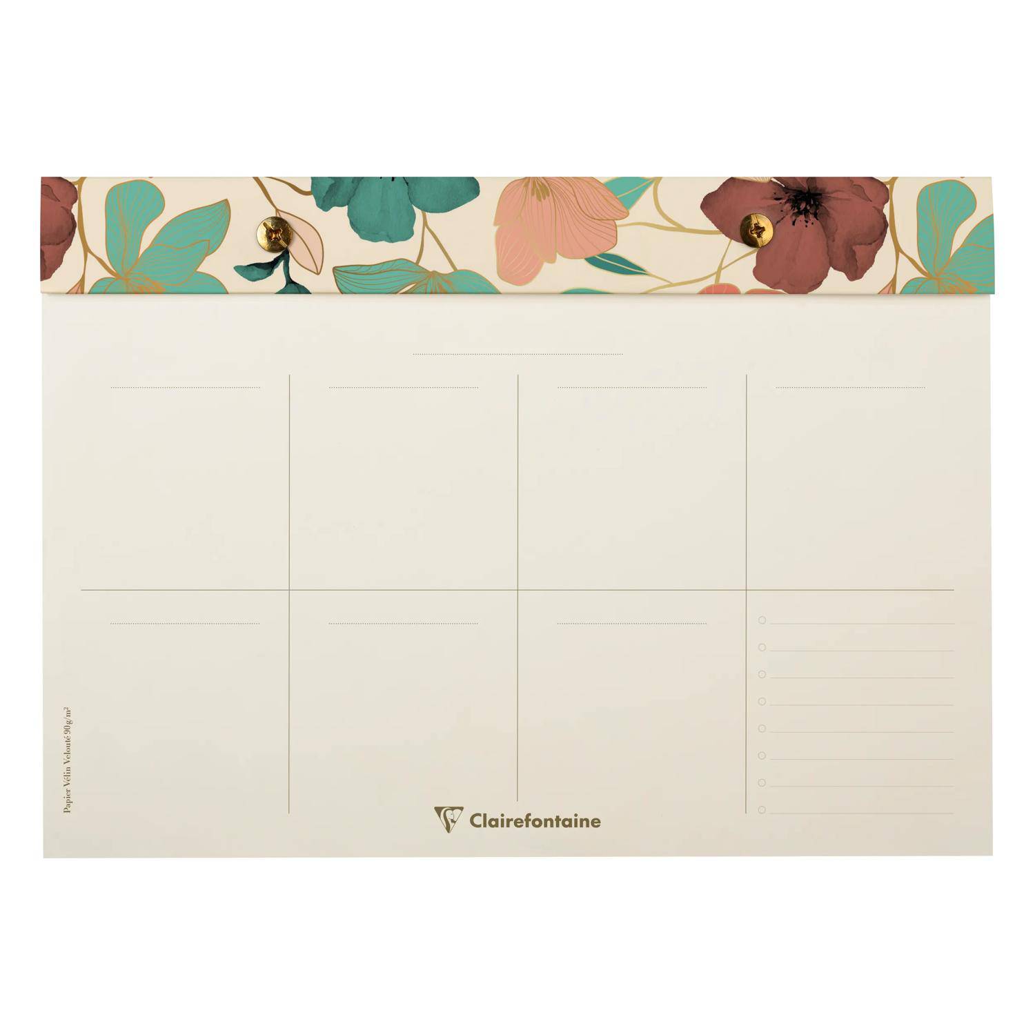 Clairefontaine 4x Planner 24x17cm, 60 bedruckte, abtrennbare Blätter 116254C