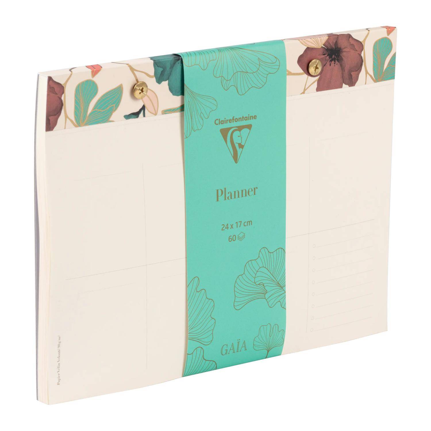 Clairefontaine 4x Planner 24x17cm, 60 bedruckte, abtrennbare Blätter 116254C