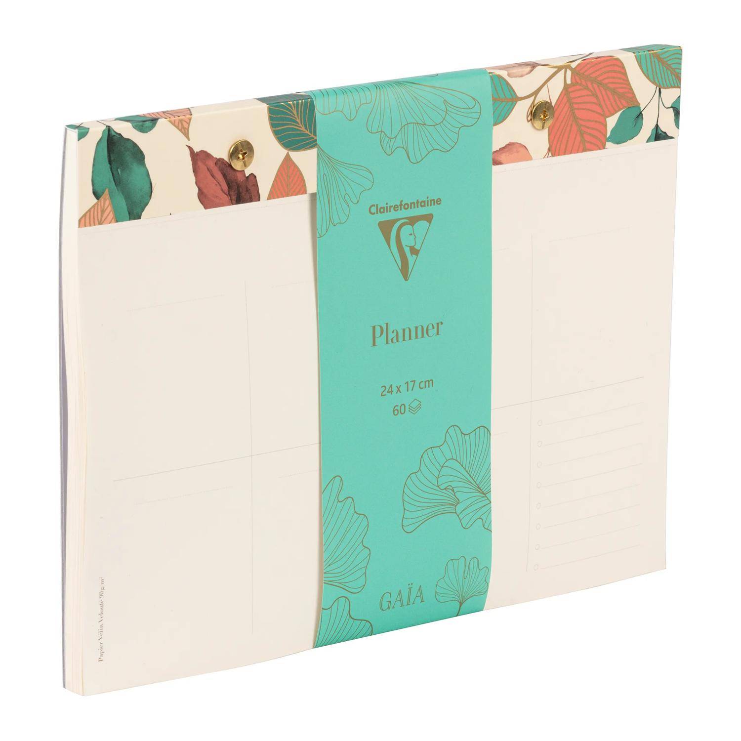 Clairefontaine 4x Planner 24x17cm, 60 bedruckte, abtrennbare Blätter 116254C