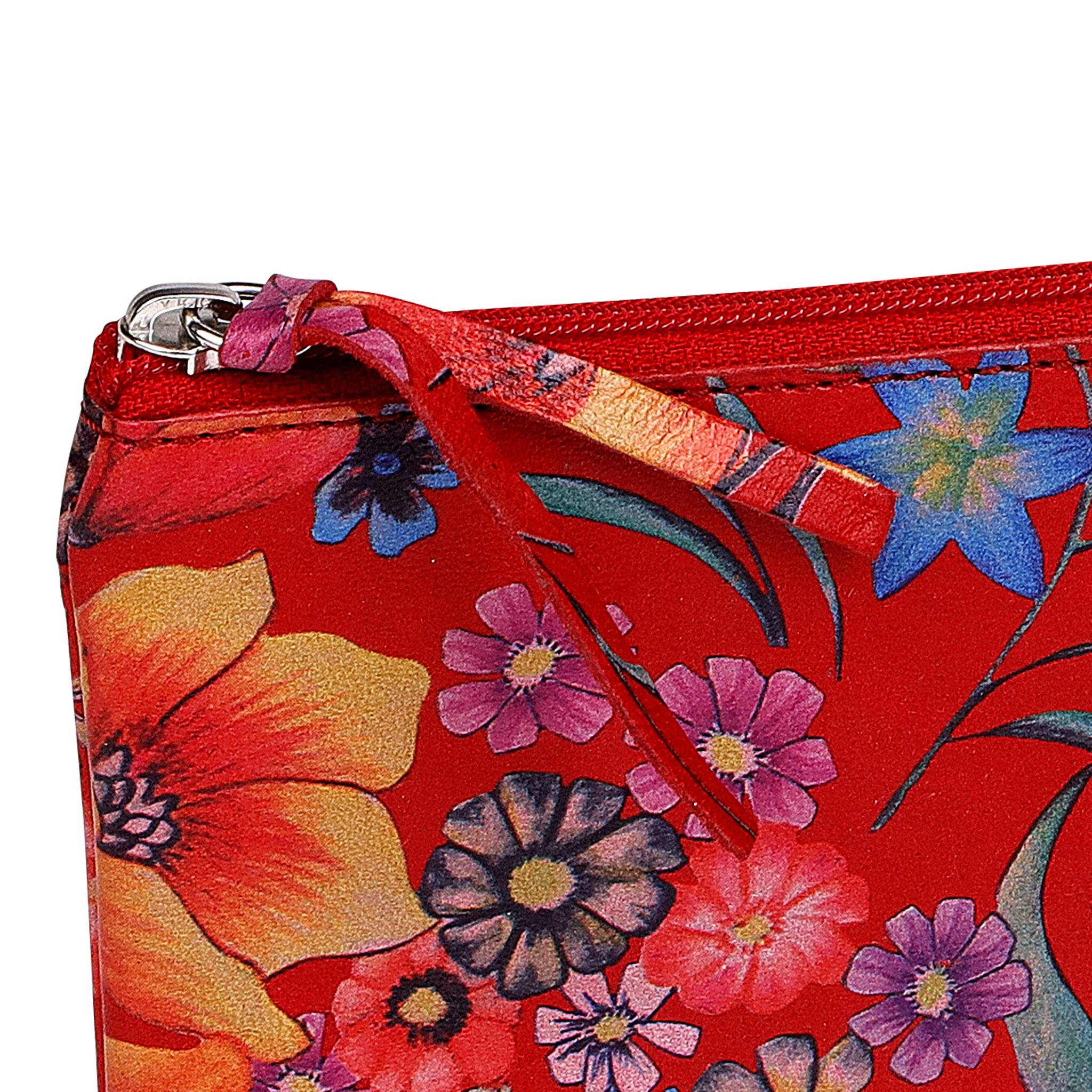 Clairefontaine 4x Céleste Flaches Schlampermäppchen Leder 22x11cm rot 410104C