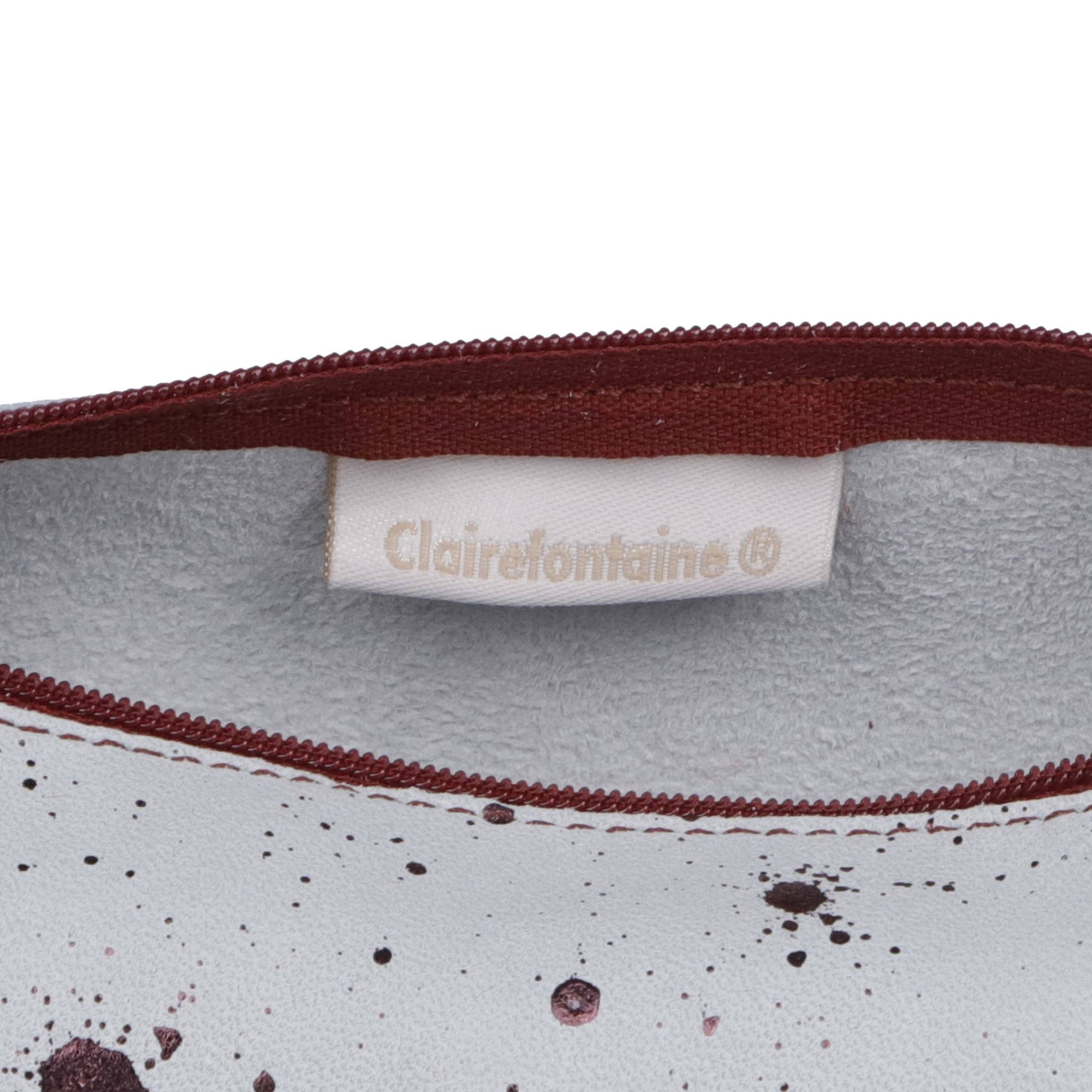 Clairefontaine 4x COSMICUIR Schlampermäppchen Wildleder kirsche 410111C