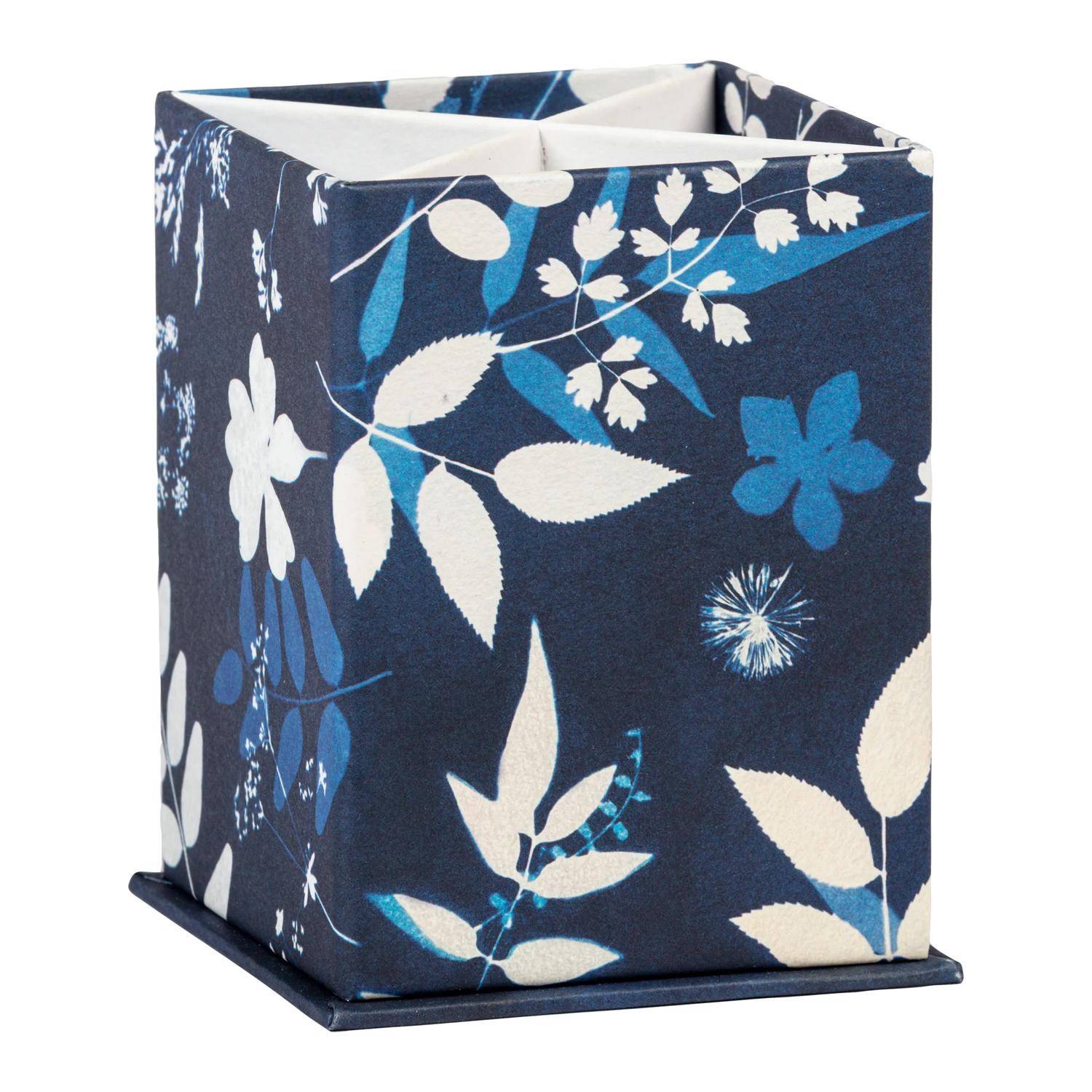 Clairefontaine 4x Cyanotypie, Quadratischer Stifteköcher 8,5x8,5x11 cm 83501C