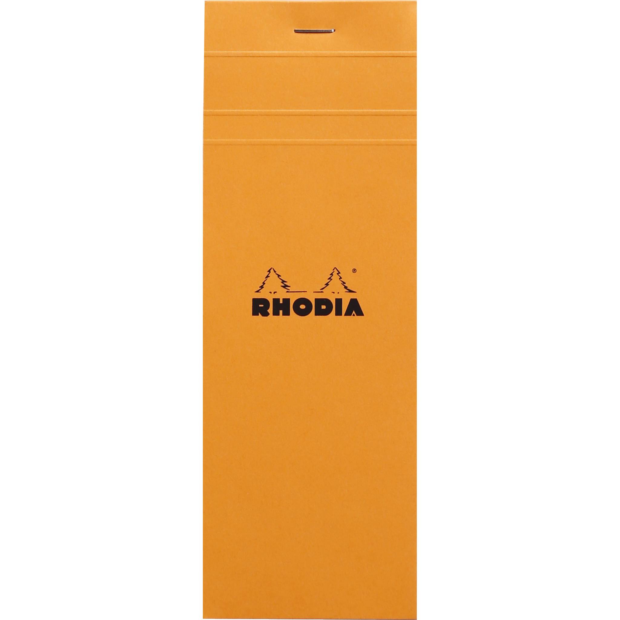 Rhodia 10x Gehefter Notizblock No.8 7,4x21cm 80 Bl kariert 80g Orange 8200C